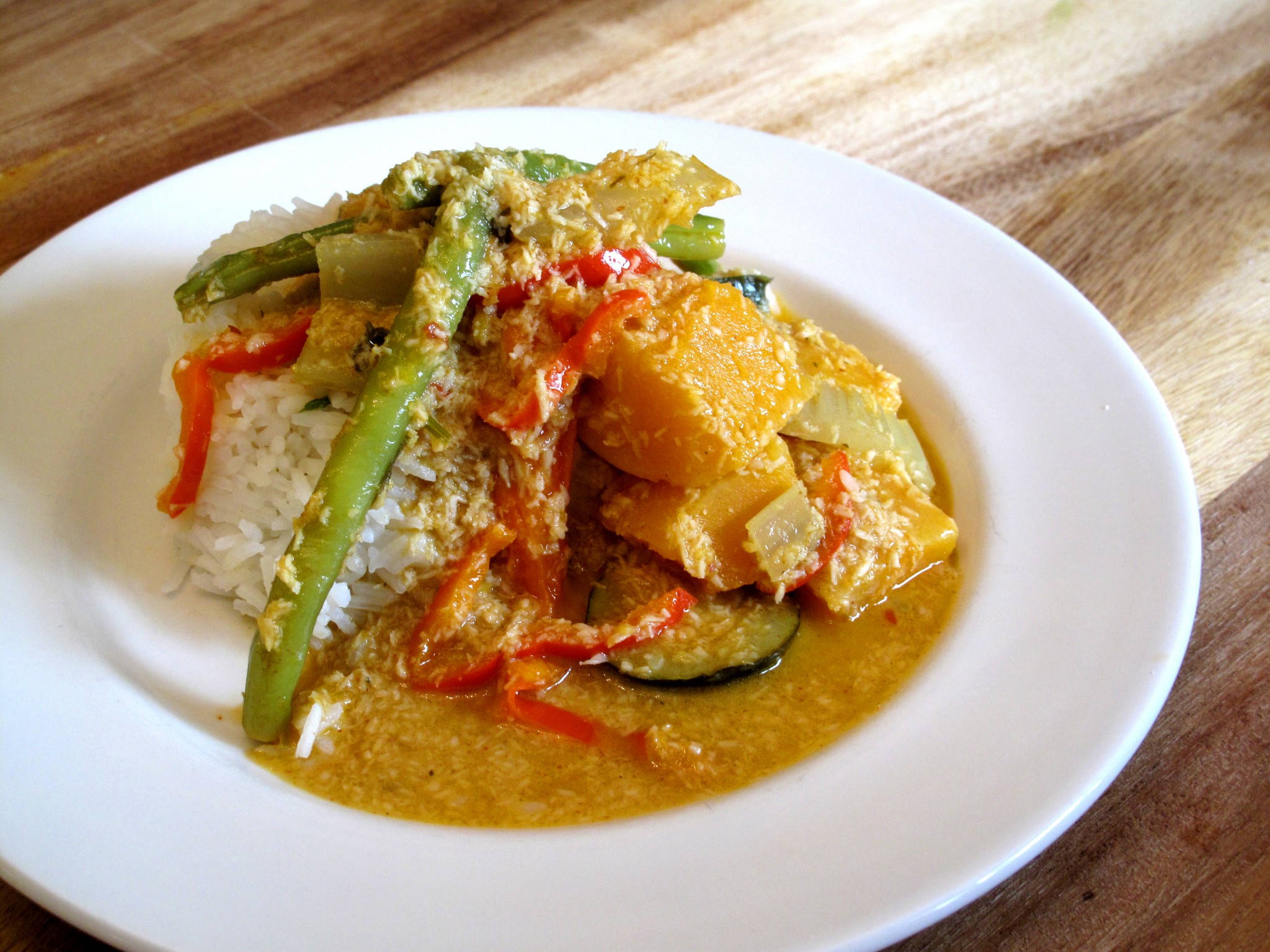 butternut squash, zucchini, red Thai curry, Full HD Desktop Wallpaper