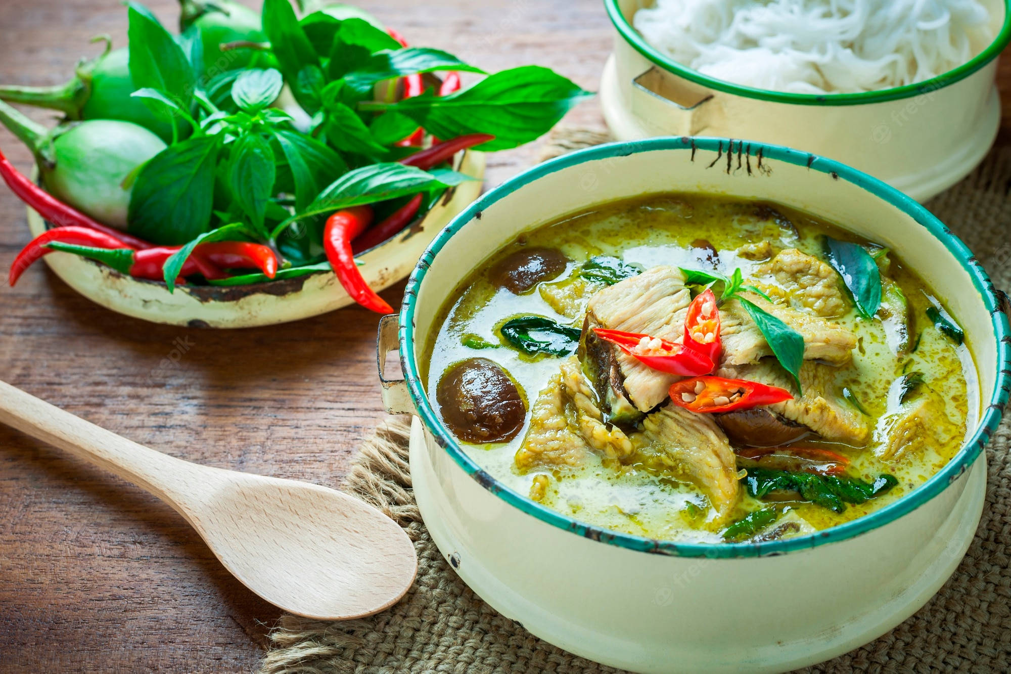 green curry, chicken, mushrooms, Full HD Desktop Wallpaper