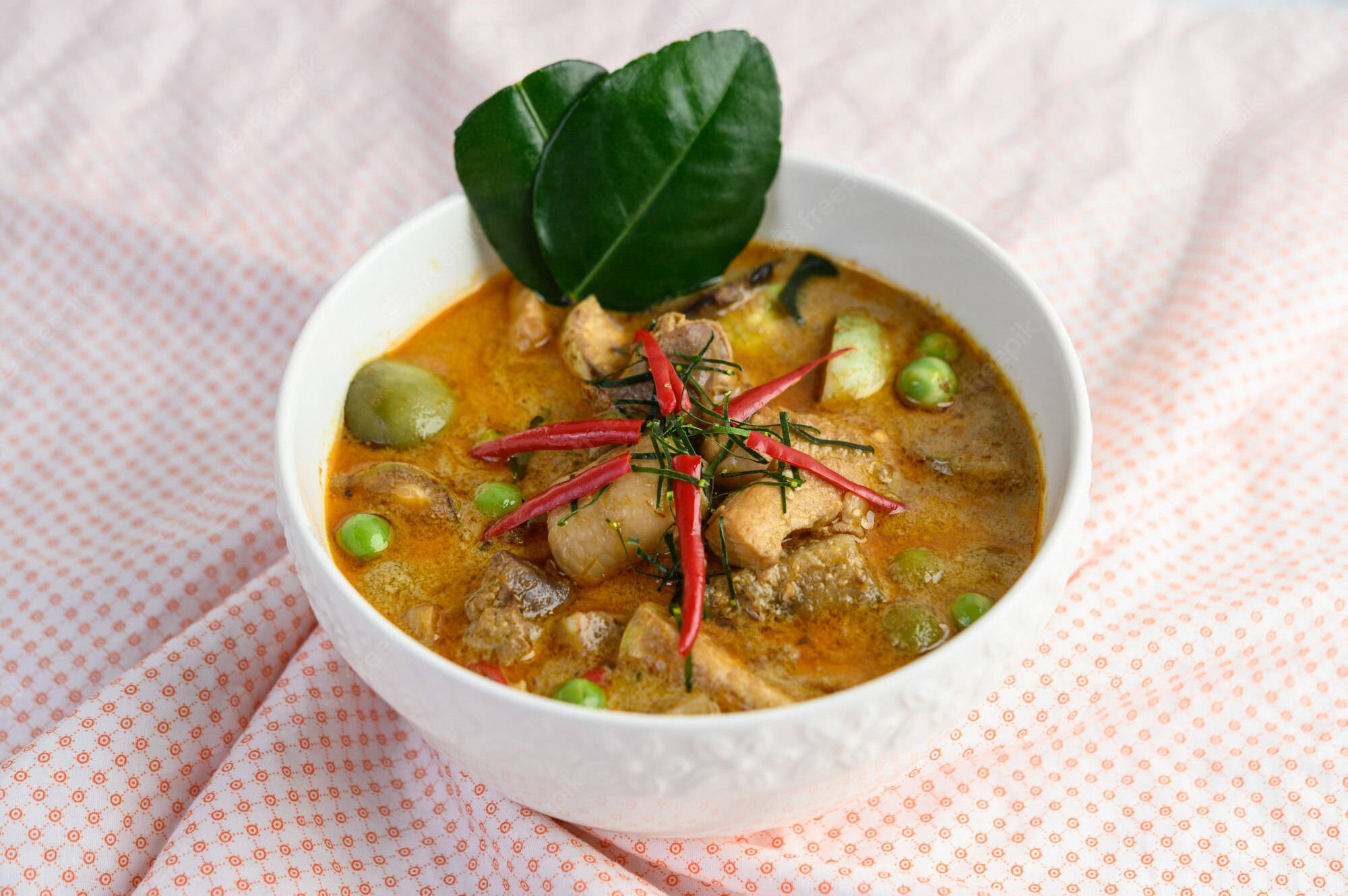 spicy red thai curry chicken, orange curry, chicken, Full HD Desktop Wallpaper