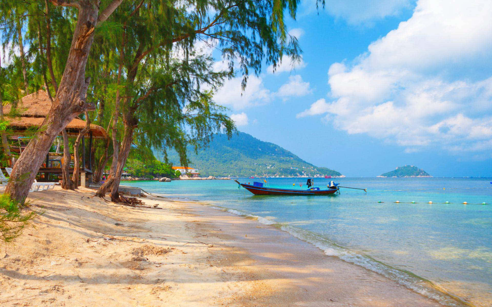 Thailand Beach, Sunset, turquoise waters, Full HD Desktop Wallpaper