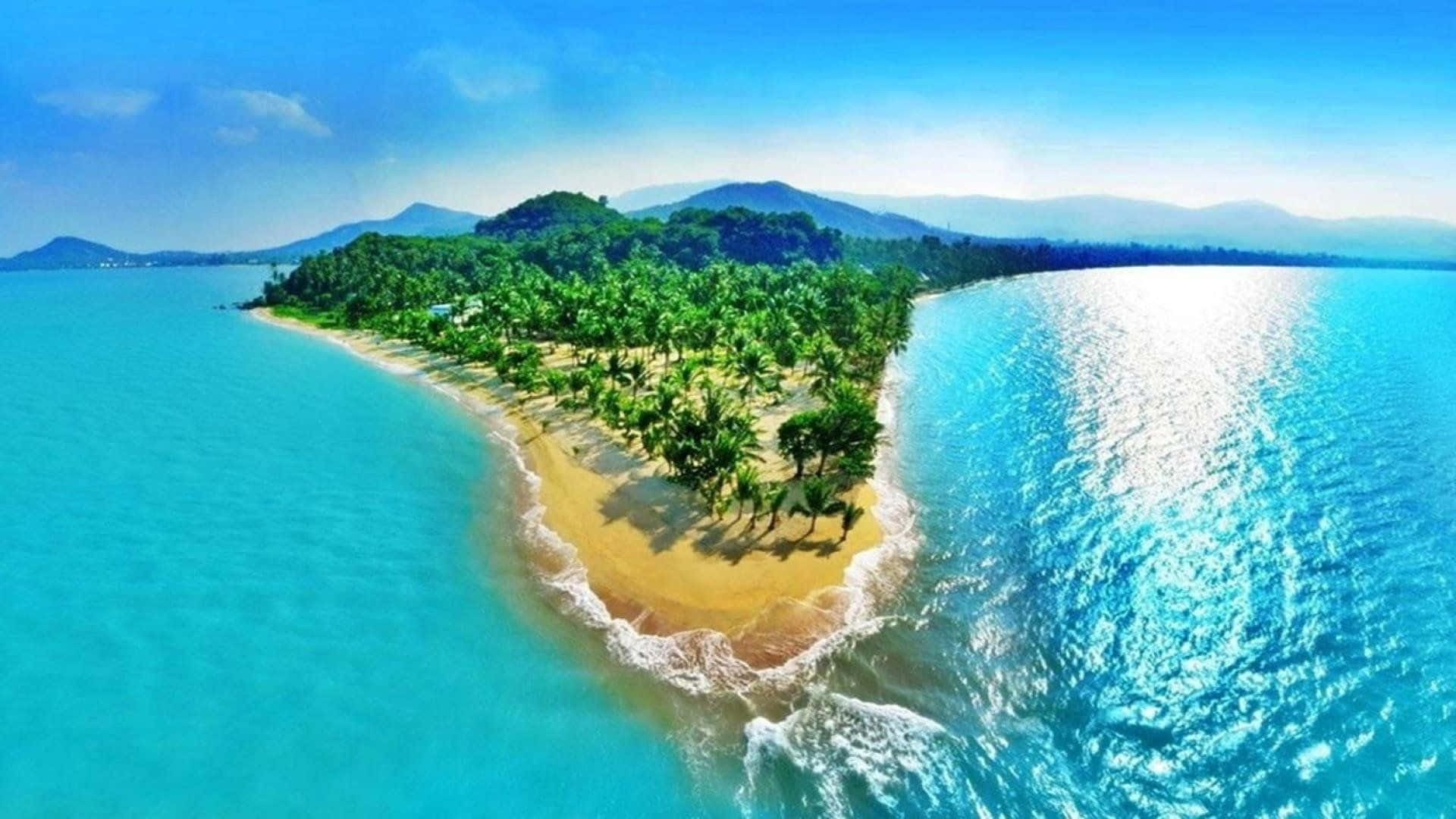 Thailand Beach, tropical island, golden sand, Full HD Desktop Wallpaper