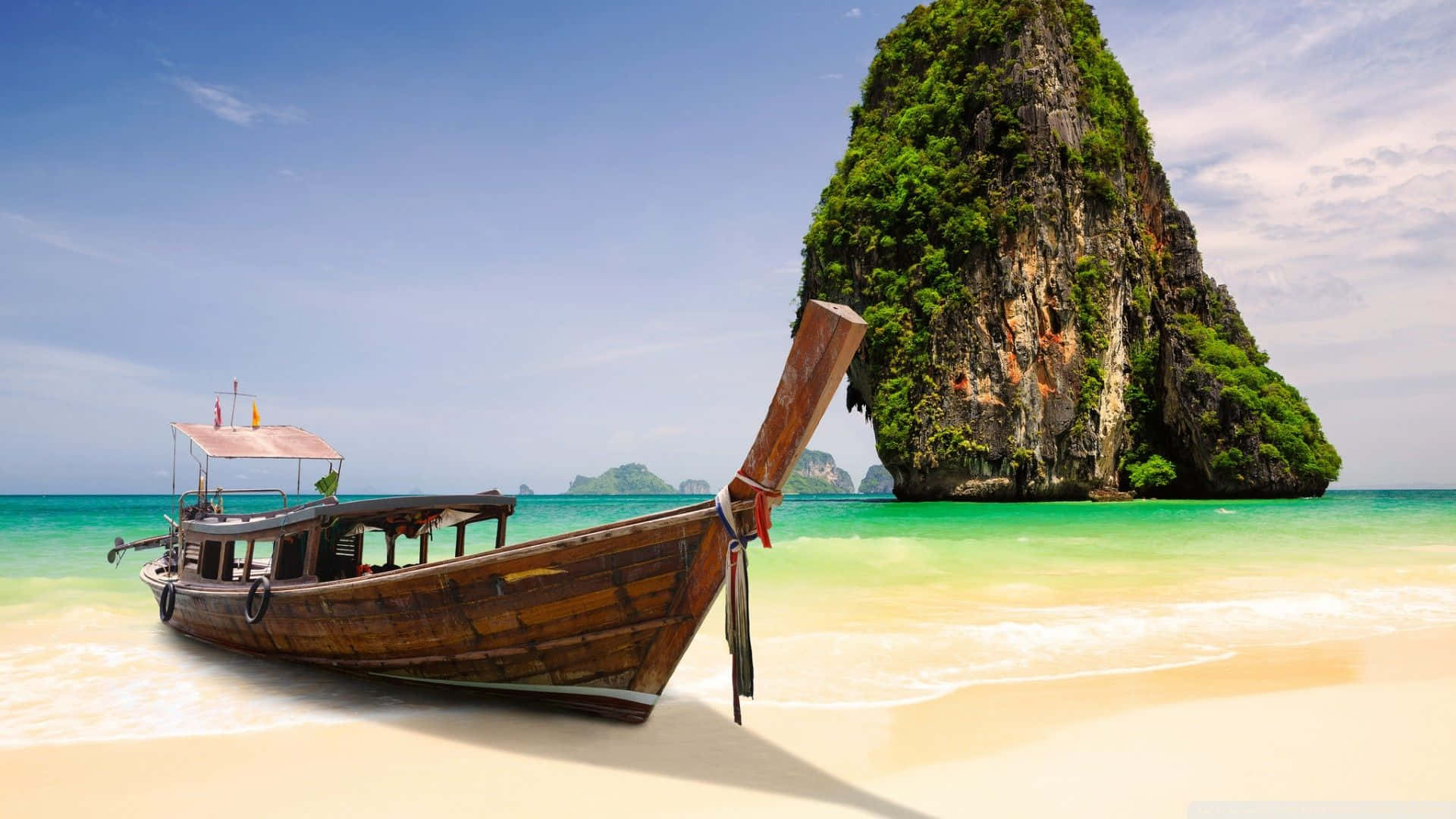 Thailand Beach, sunset, white sand beach, Full HD Desktop Wallpaper
