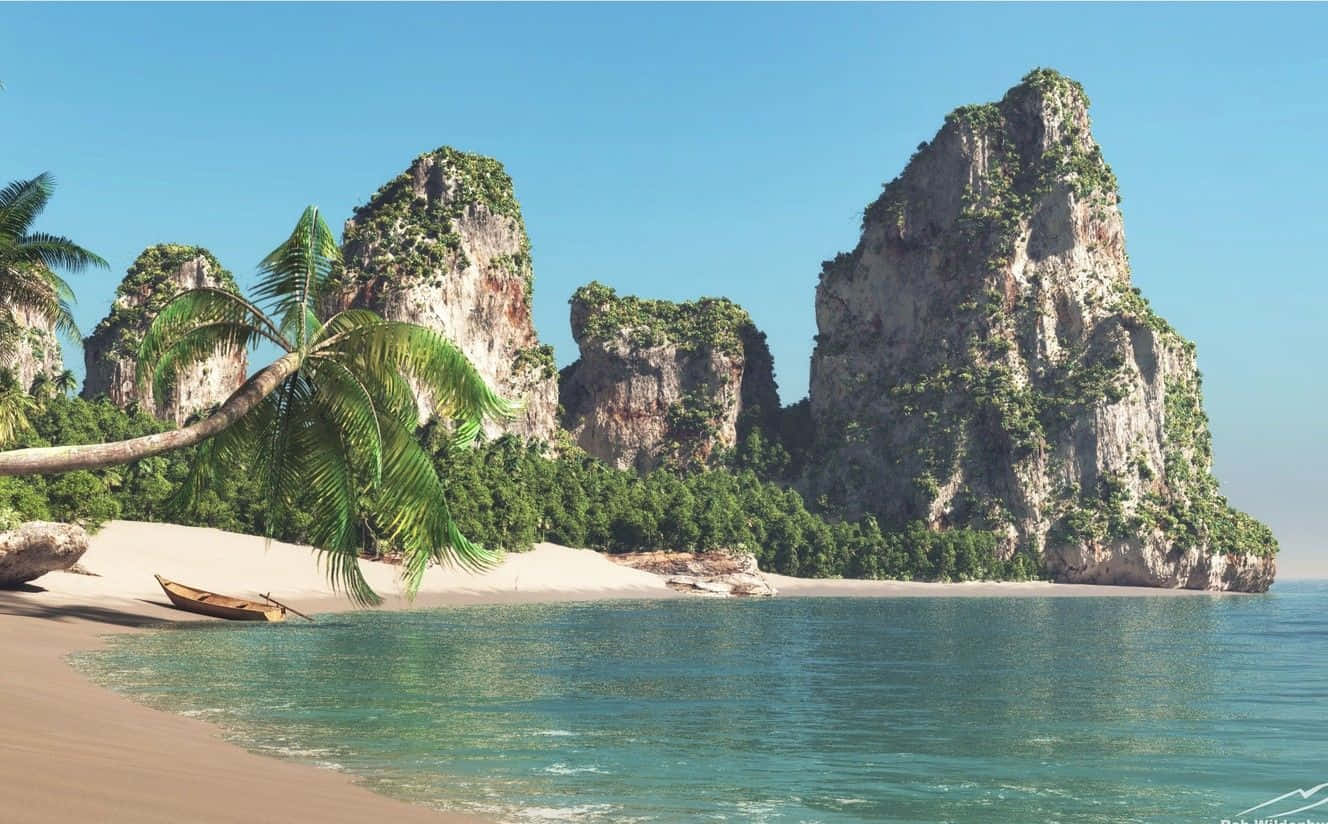 Thailand Beach, turquoise waters, gentle waves, HD Desktop Wallpaper