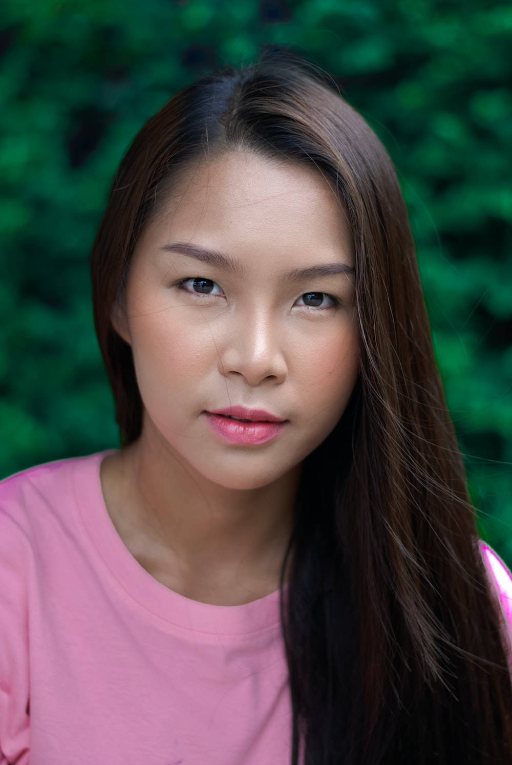 Thailand Woman, long dark hair, pink top, HD Phone Wallpaper