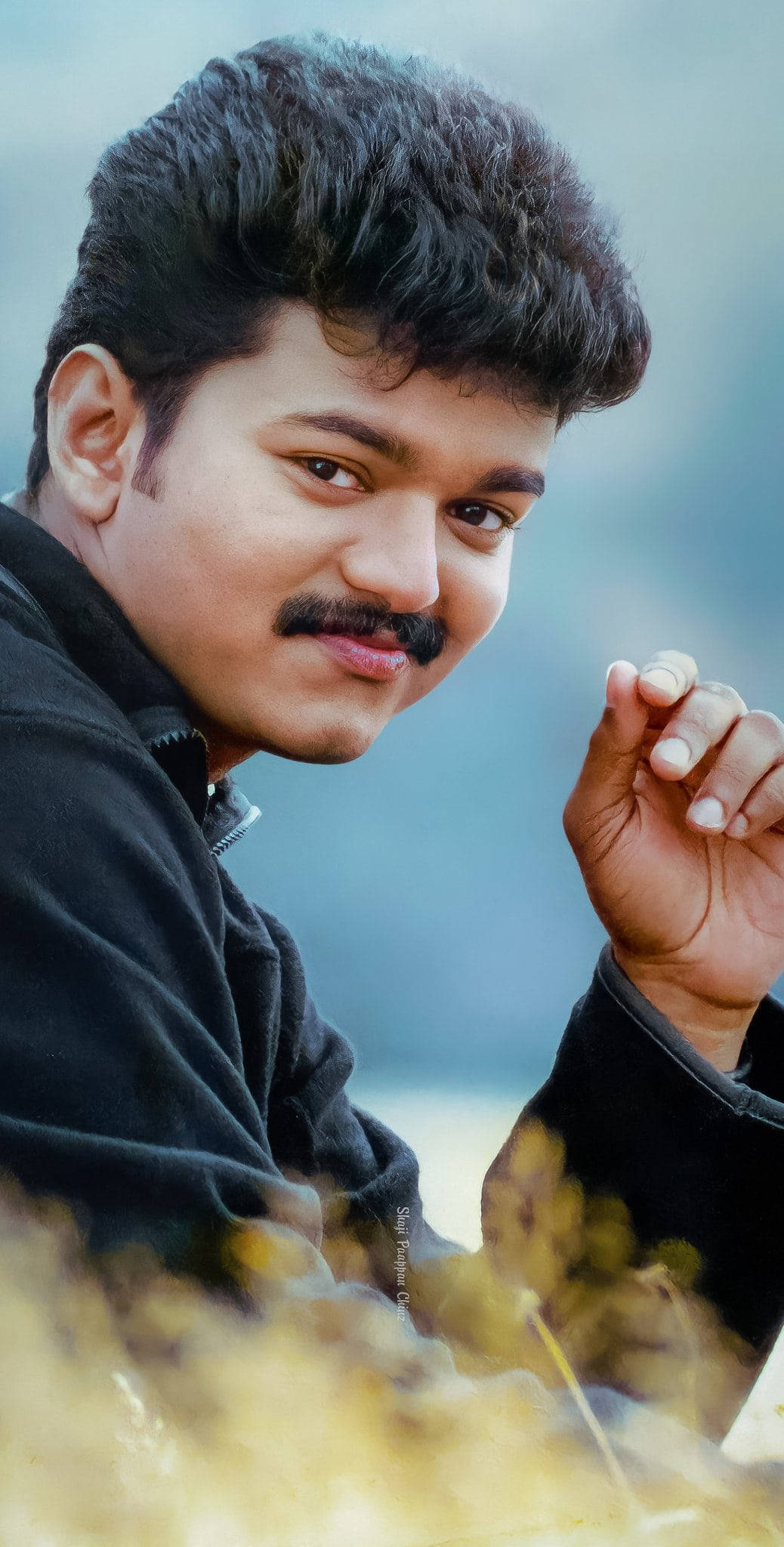 Thalapathy HD, mustache, dark hair, Full HD Phone Wallpaper
