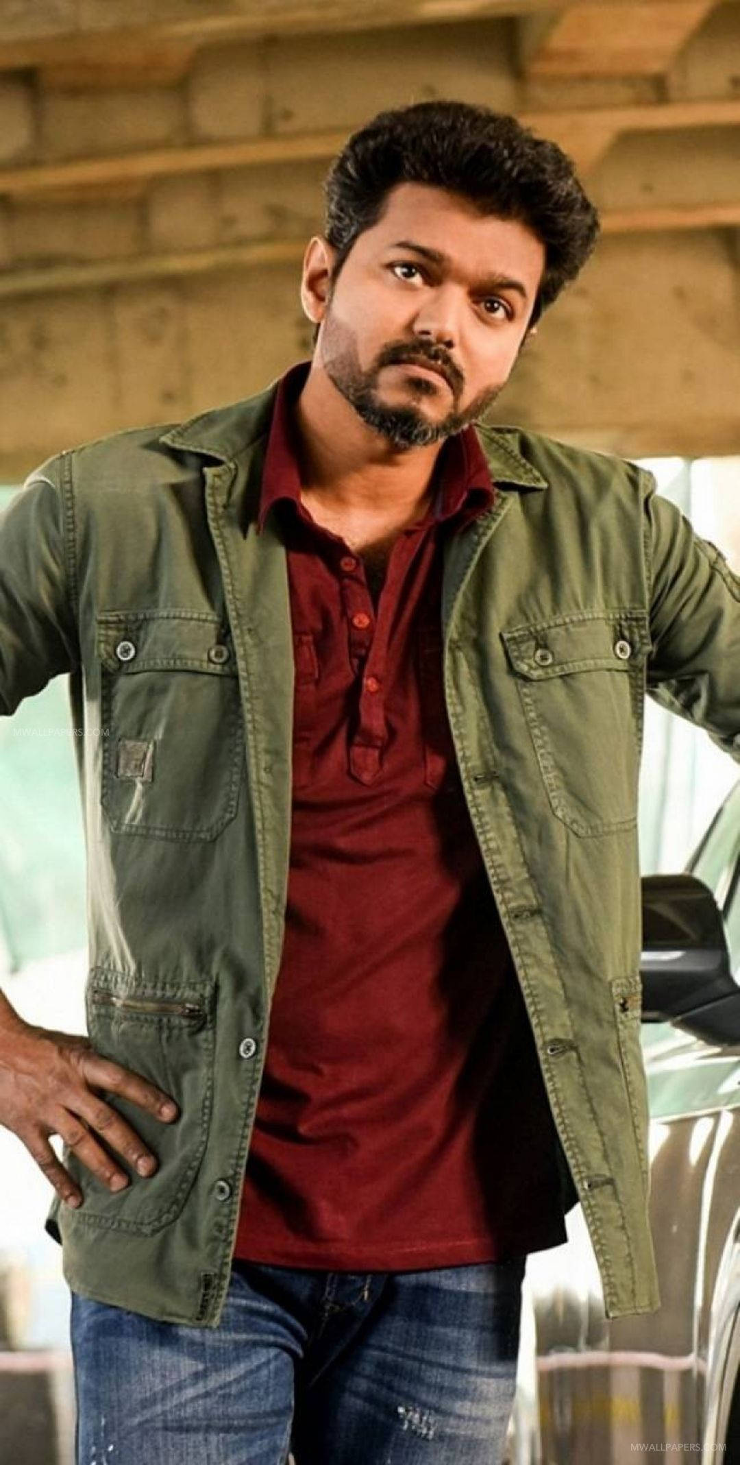 Thalapathy HD, green cargo, olive jacket, Full HD Phone Wallpaper