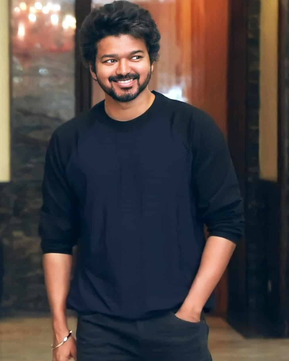 Thalapathy HD, black sweatshirt, dark hair, SD Phone Wallpaper