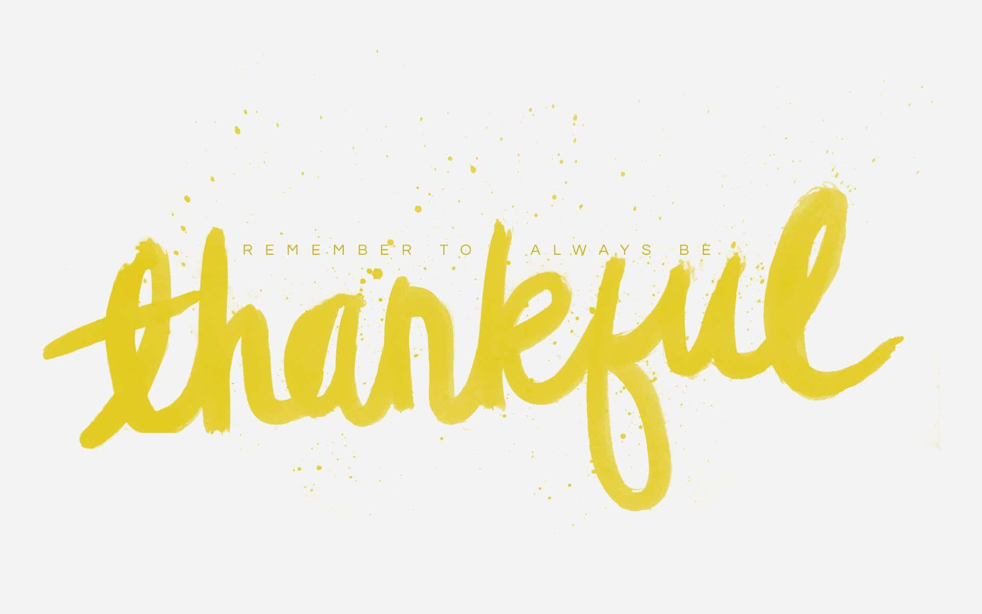 yellow, thankful, brushstroke text, Full HD Desktop Wallpaper