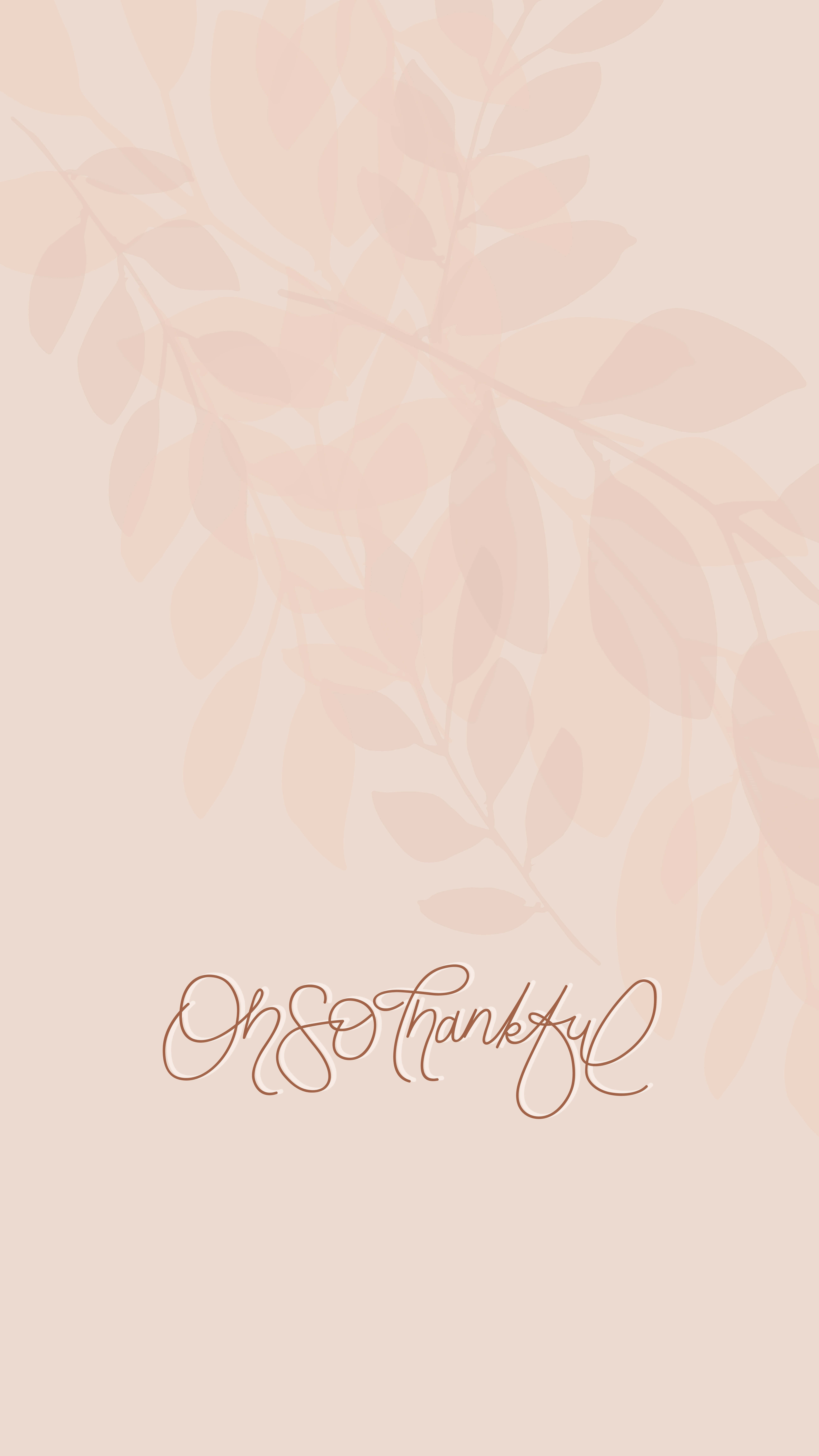 Oh So Thankful, pink, peach background, 8K Phone Wallpaper