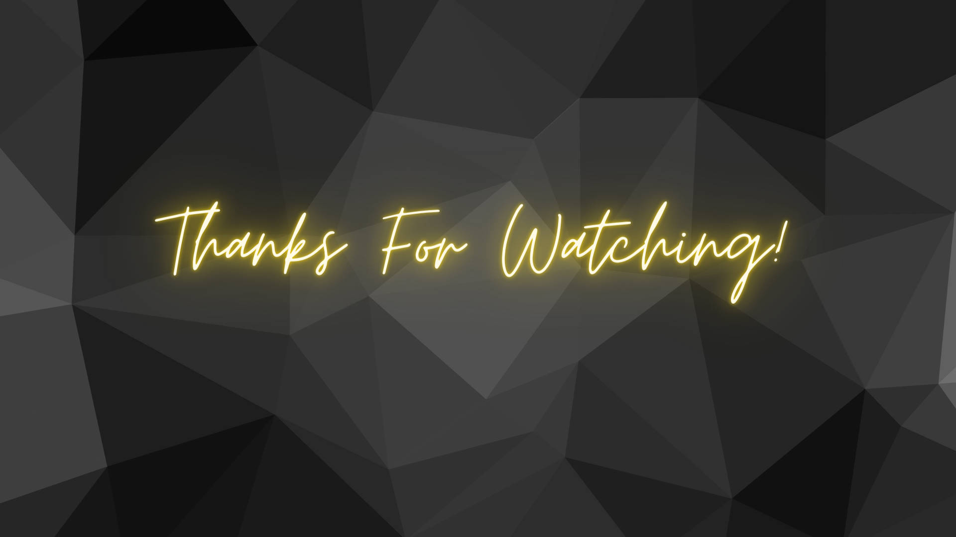 glowing yellow, thanks for watching, golden cursive text, Full HD Desktop Wallpaper