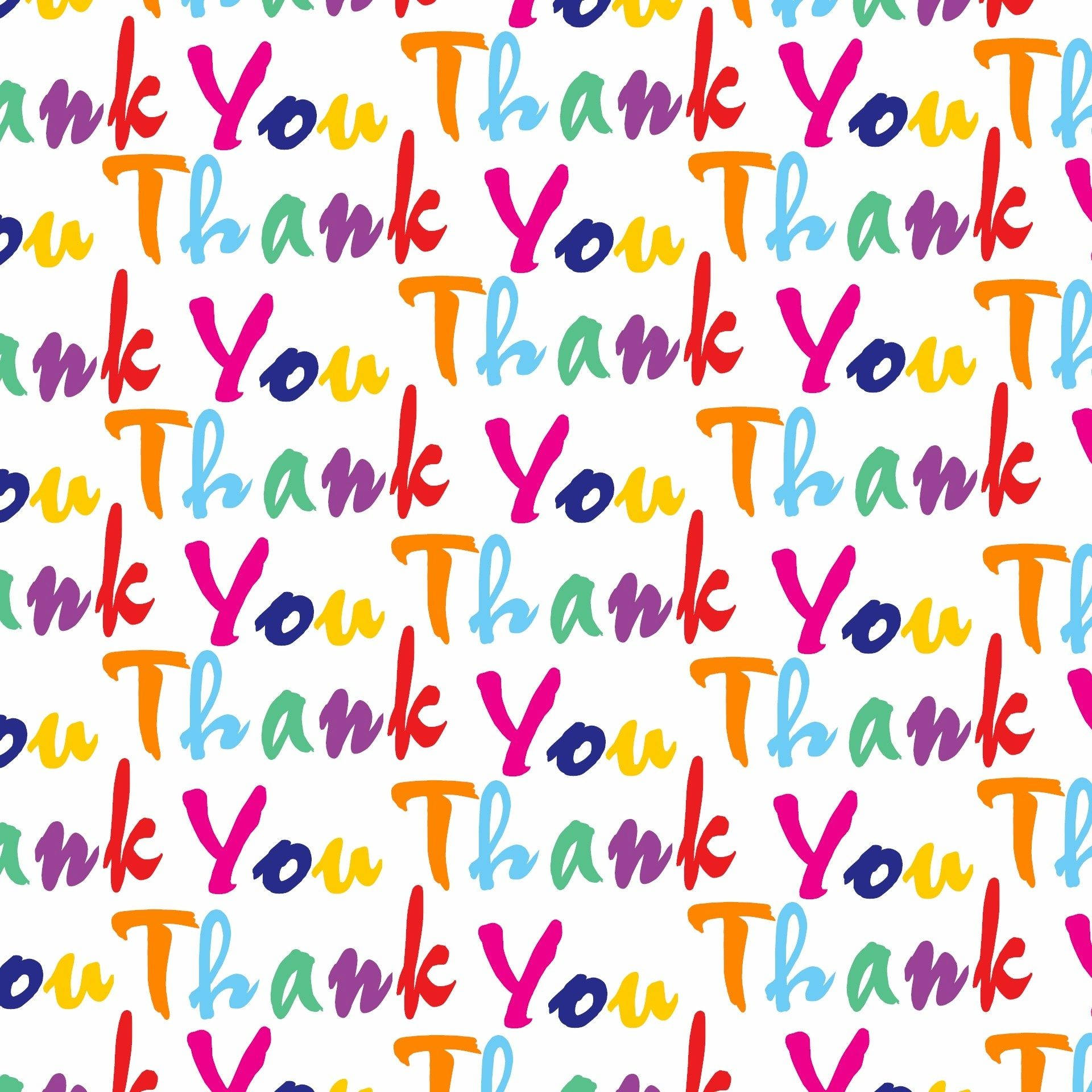 Thank You, playful cursive, vibrant multicolored, Full HD Desktop Wallpaper