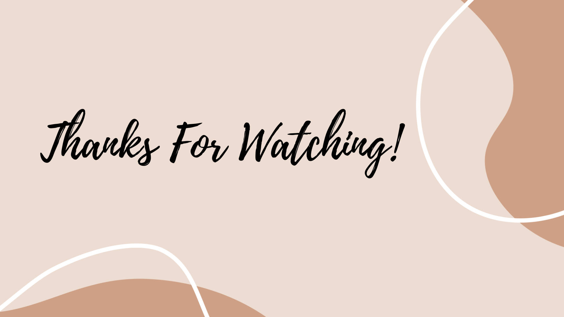 Thanks For Watching, nude background, soft beige, Full HD Desktop Wallpaper