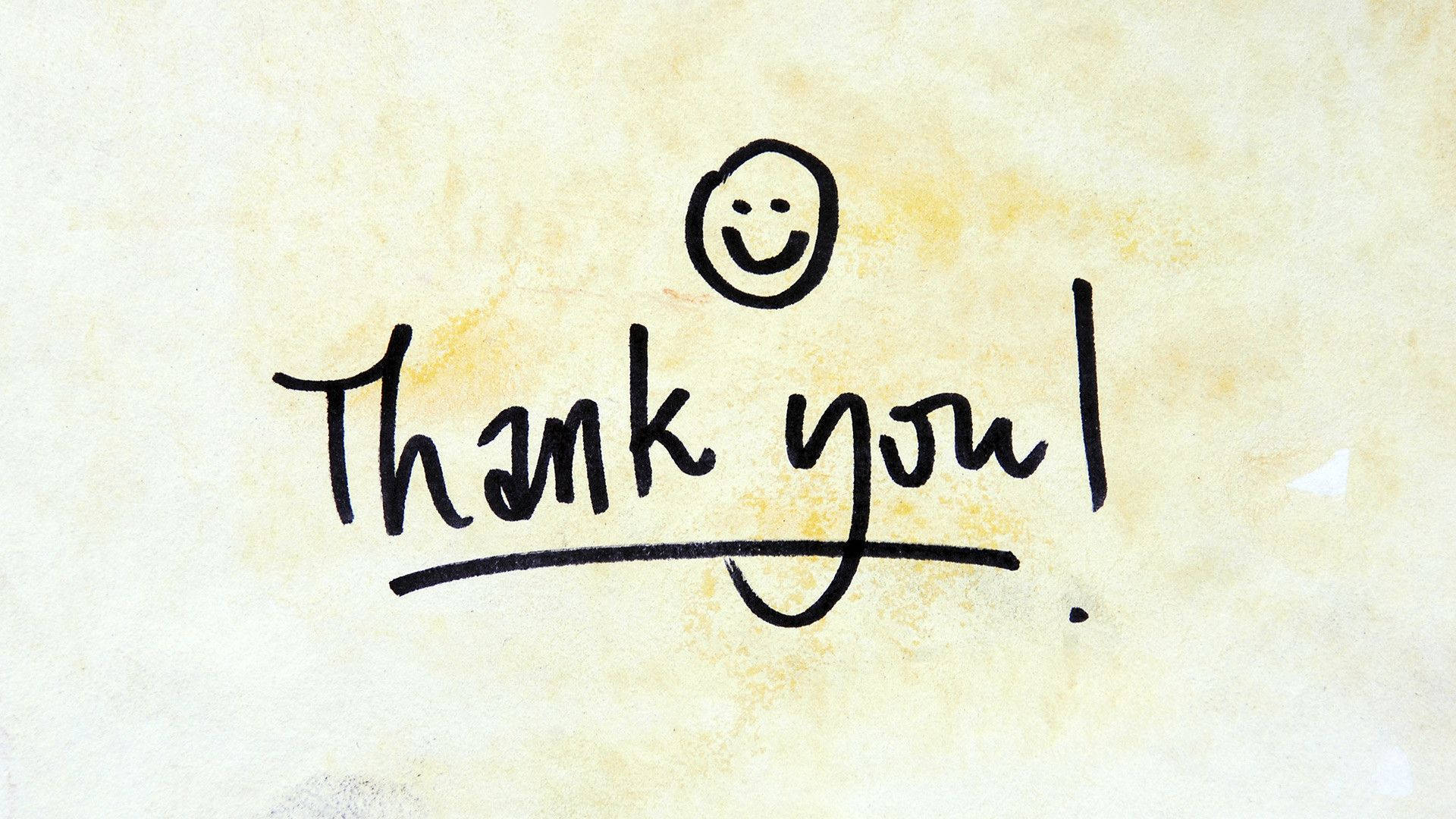 Thanks For Watching, smiley face, textured beige paper, Full HD Desktop Wallpaper