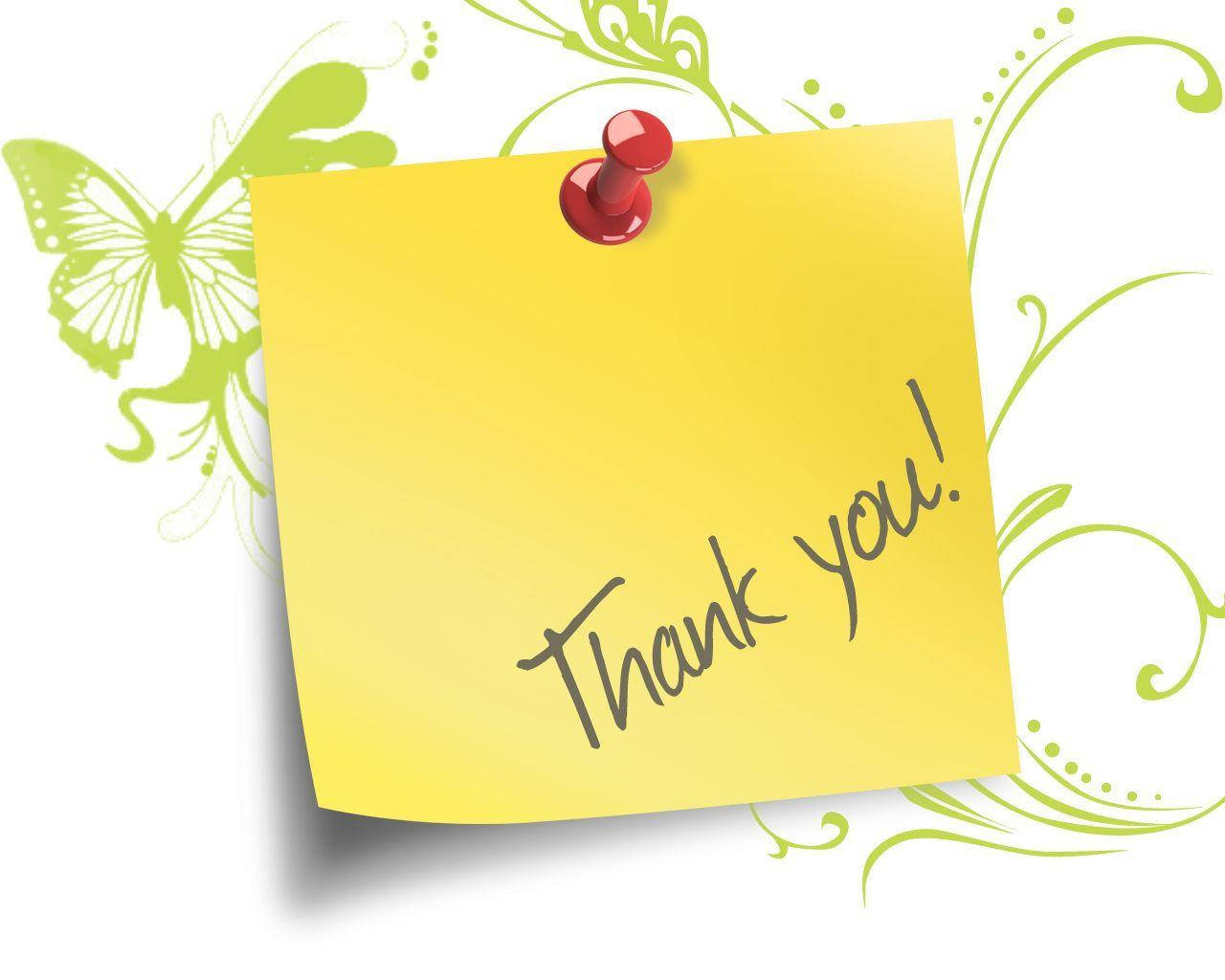 Thanks For Watching, yellow sticky note, red thumbtack, HD Desktop Wallpaper