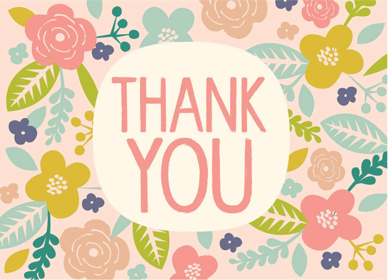 Thanks For Watching, floral background, cream circle, SD Desktop Wallpaper
