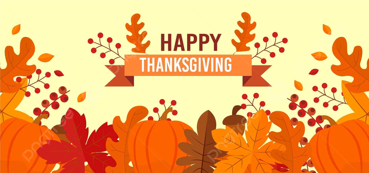Happy Thanksgiving Desktop, autumn leaves, pumpkins, SD Desktop Wallpaper