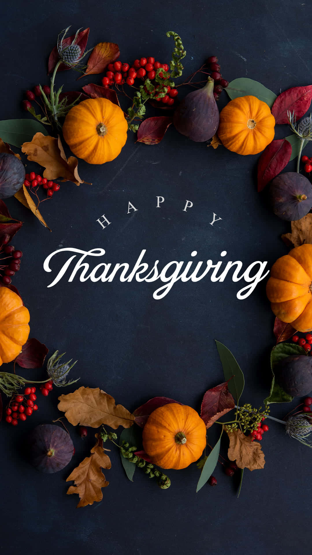 Thanksgiving wreath, pumpkins, figs, Full HD Phone Wallpaper