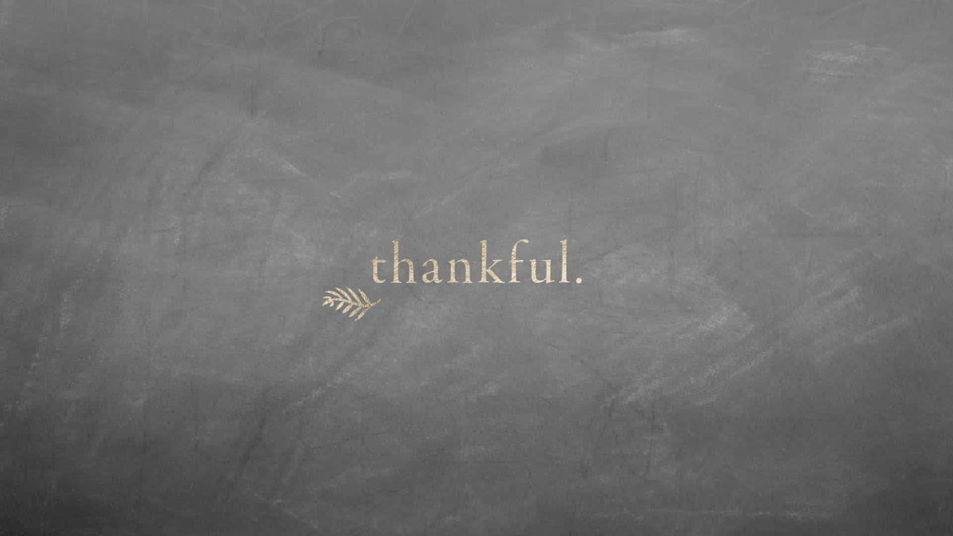 Thanksgiving Gratitude Smoke, gold script, leaf accent, Full HD Desktop Wallpaper