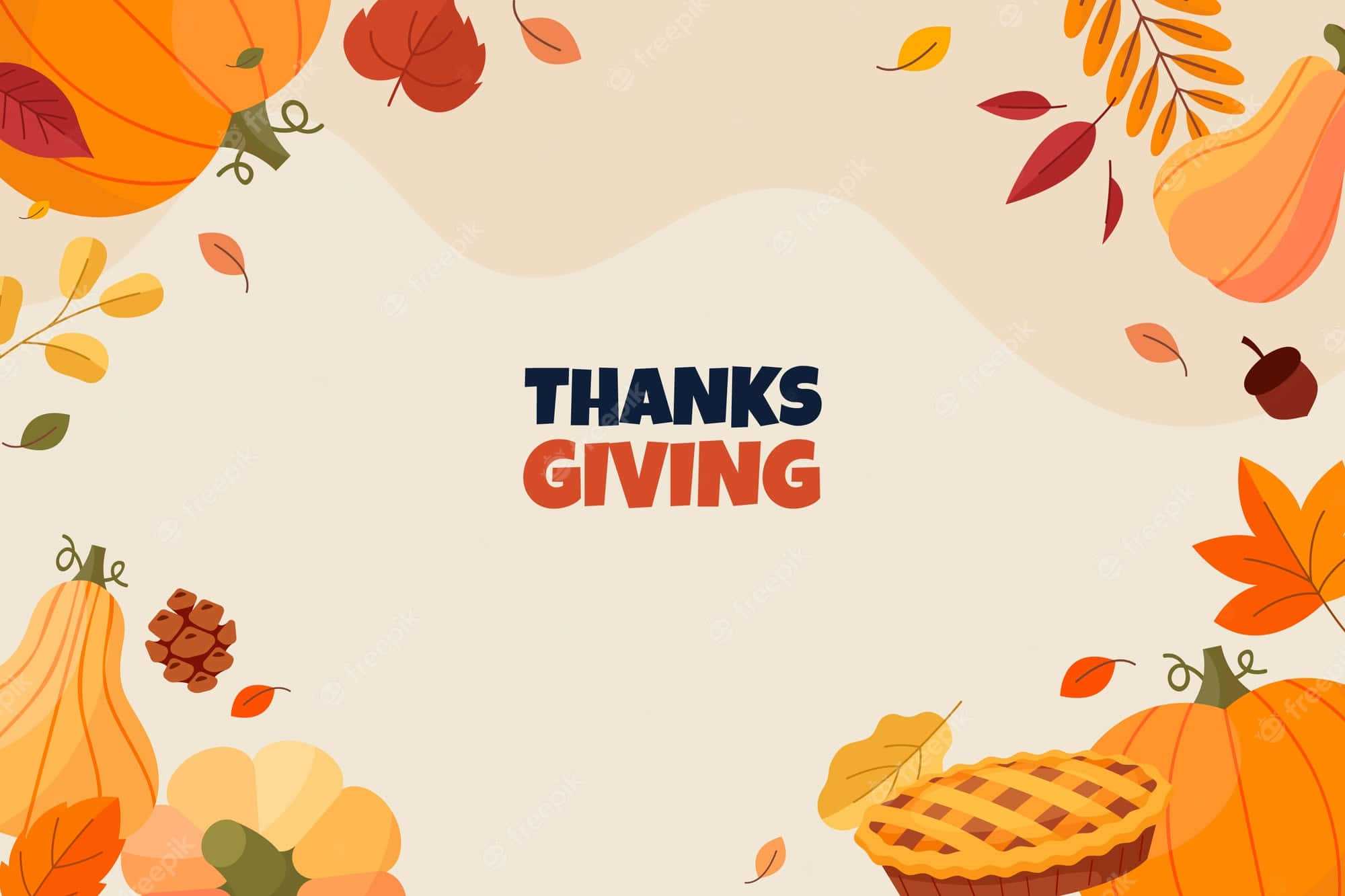 Thanksgiving, pumpkins, autumn leaves, Full HD Desktop Wallpaper