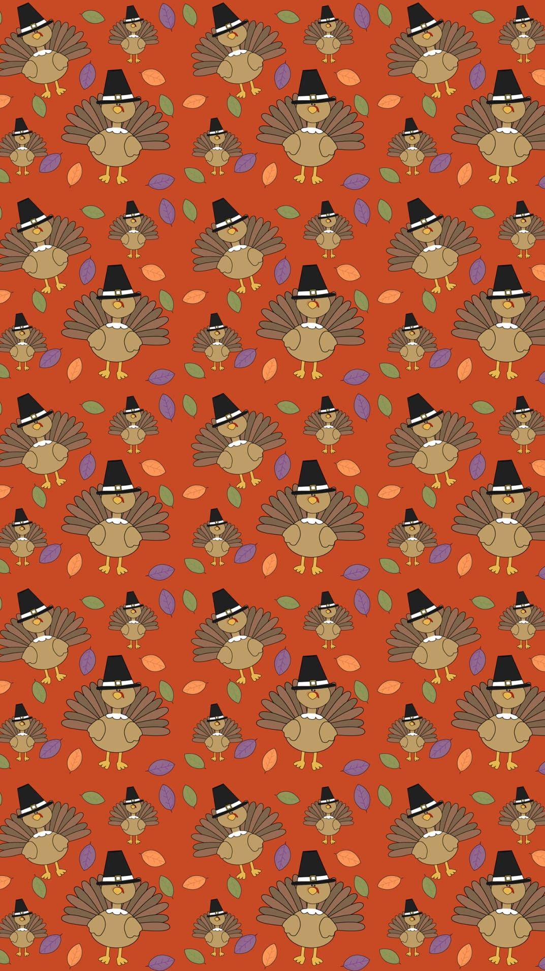 Thanksgiving, turkey pattern, cartoon turkeys, HD Phone Wallpaper