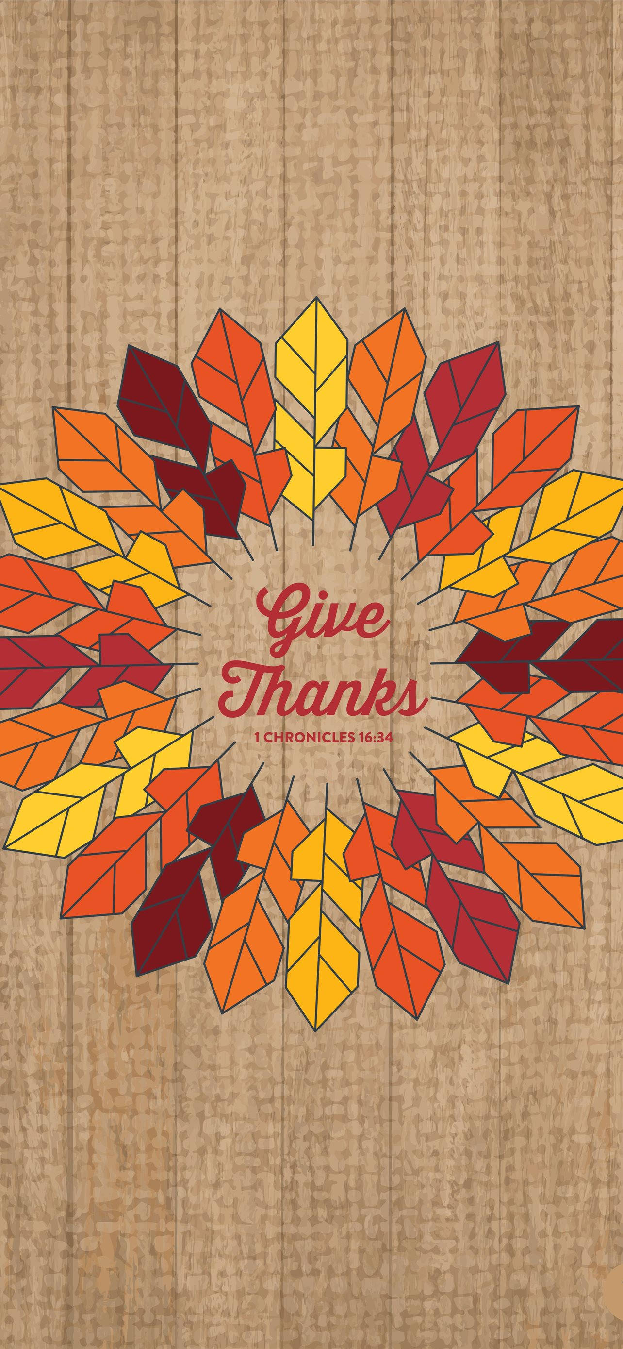 autumn leaves, red orange and yellow, Give Thanks, 2K Phone Wallpaper