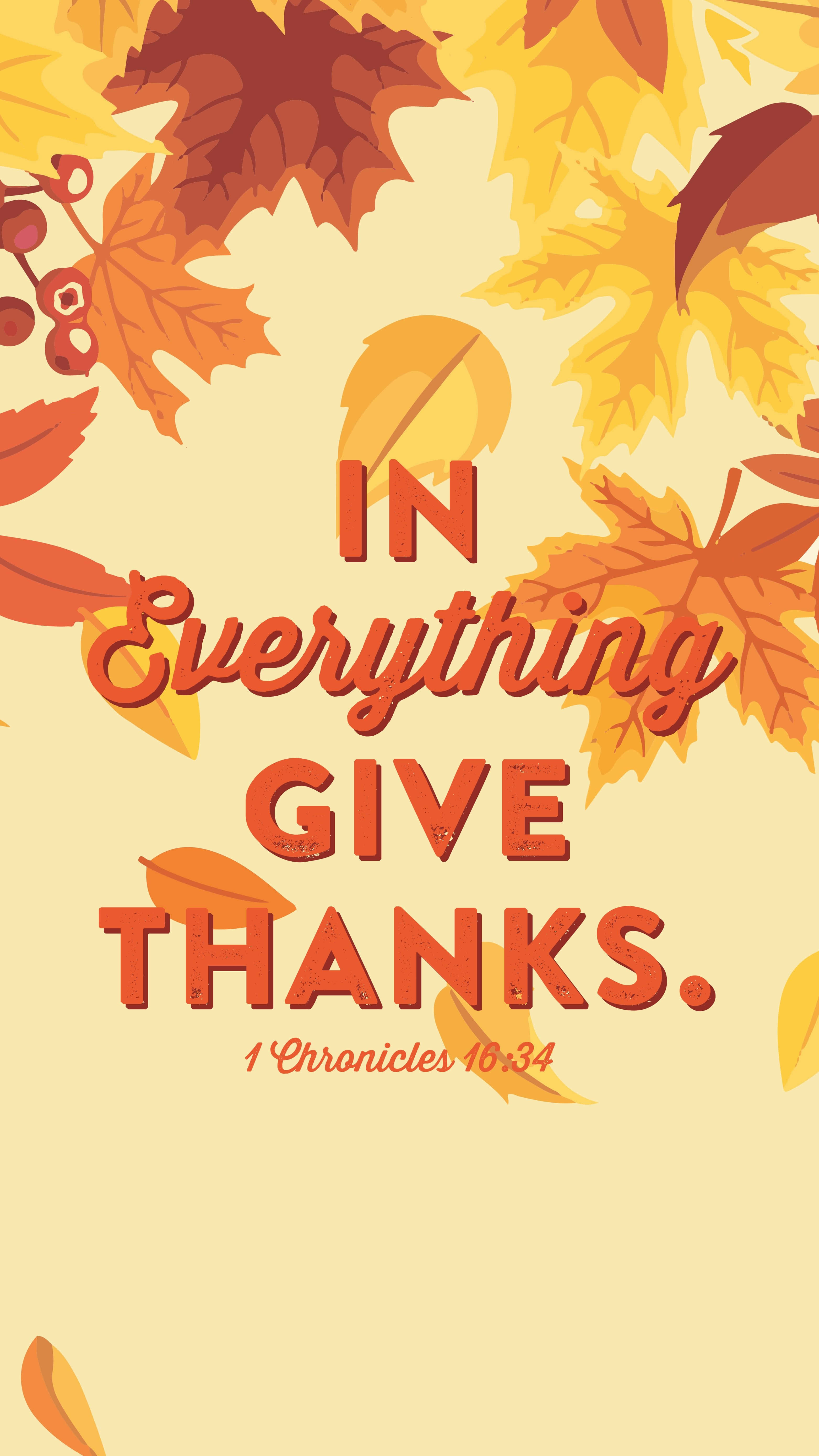 Thanksgiving, autumn leaves, bold text, 5K Phone Wallpaper