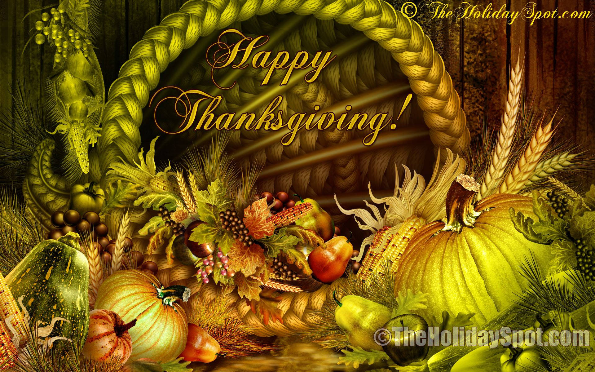 Thanksgiving, pumpkins, corn, Full HD Desktop Wallpaper