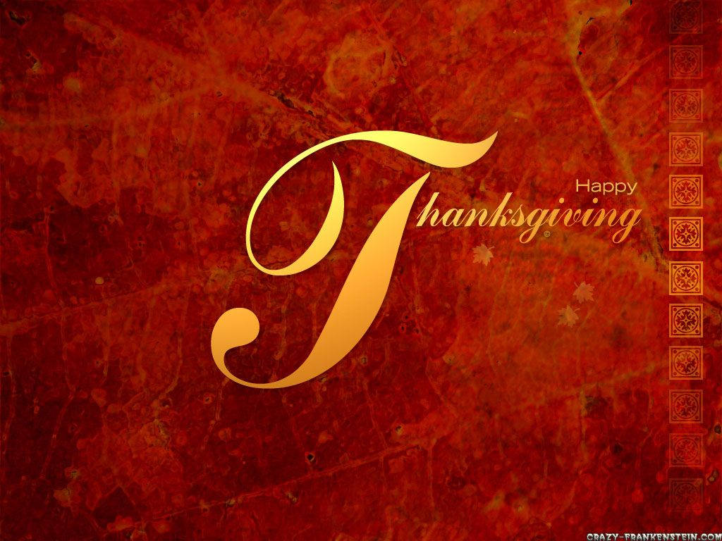 Thanksgiving, golden, script, SD Desktop Wallpaper