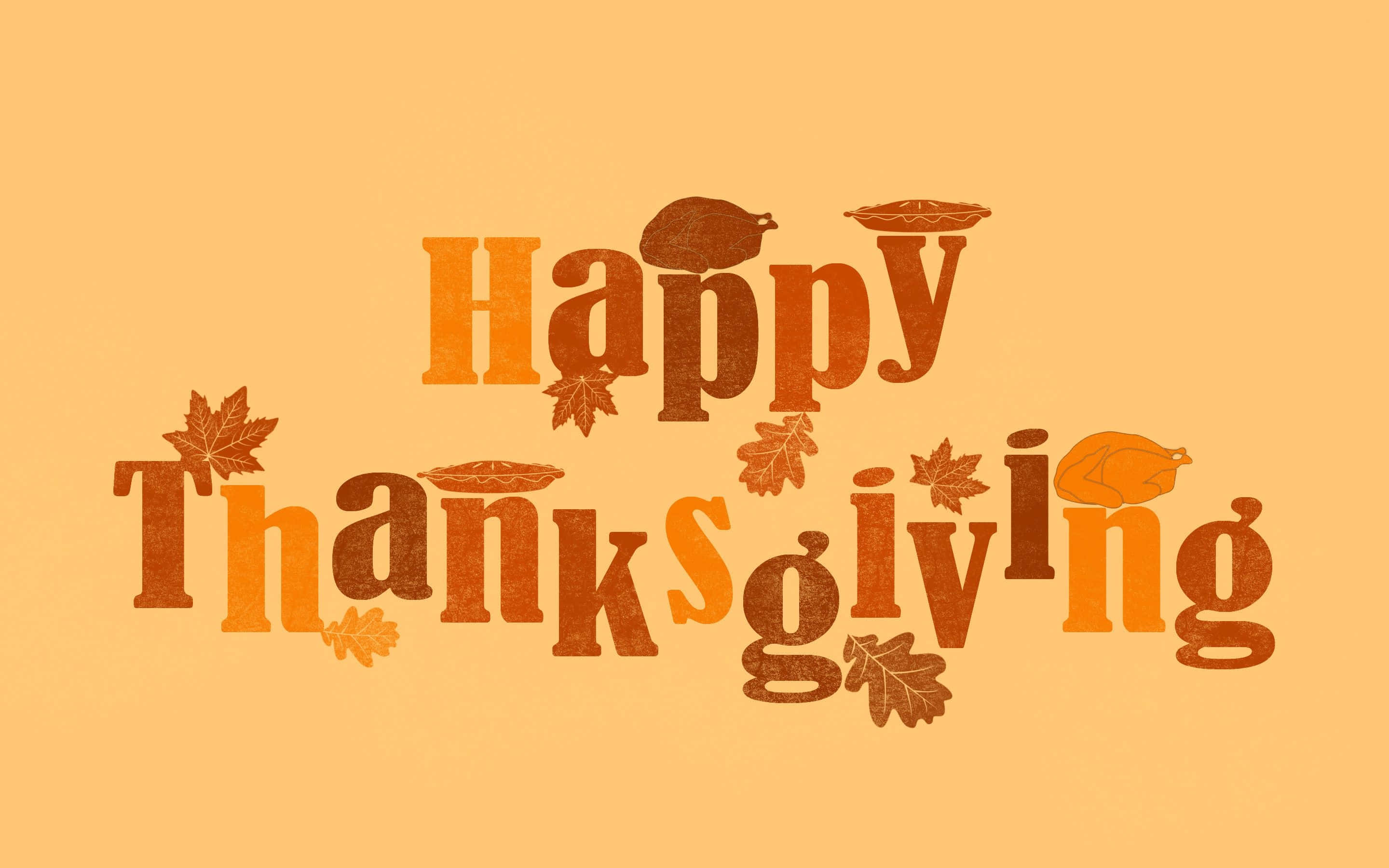 Happy Thanksgiving, autumn colors, turkey, 2K Desktop Wallpaper