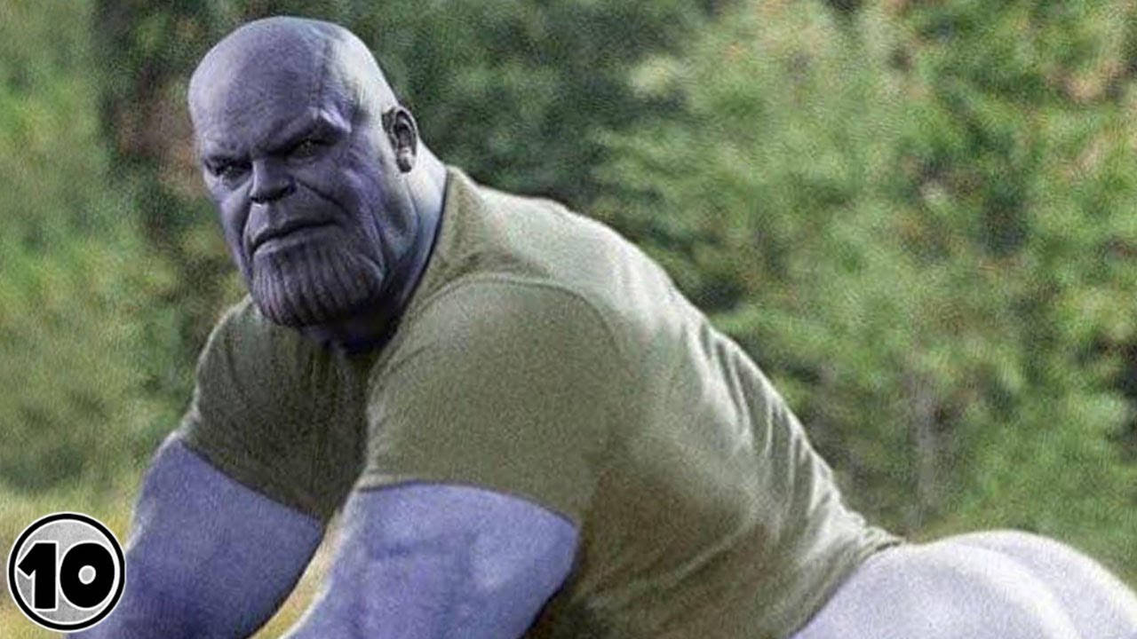 Thanos, purple-skinned, green shirt, HD Desktop Wallpaper