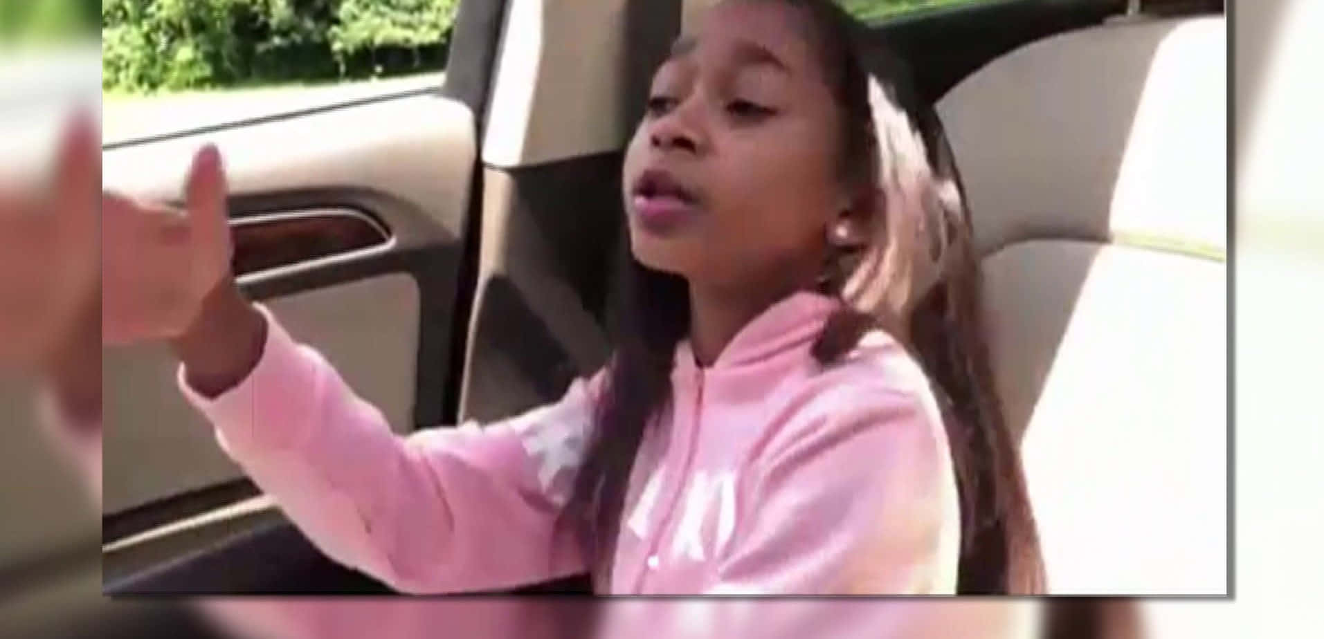 That Girl Lay Lay, pink hoodie, car seat, HD Desktop Wallpaper