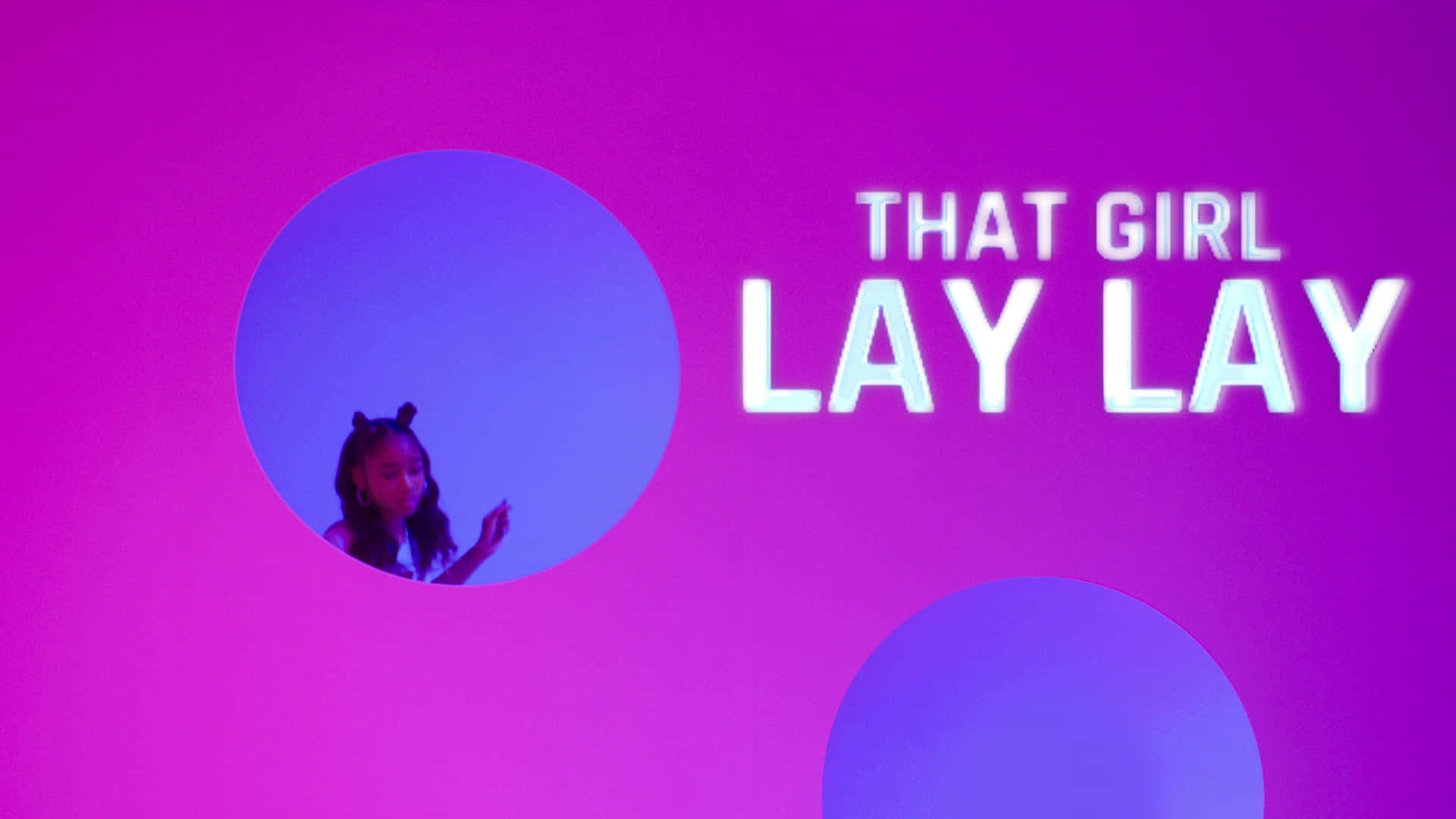 That Girl Lay Lay, twin buns, glowing blue circle, Full HD Desktop Wallpaper