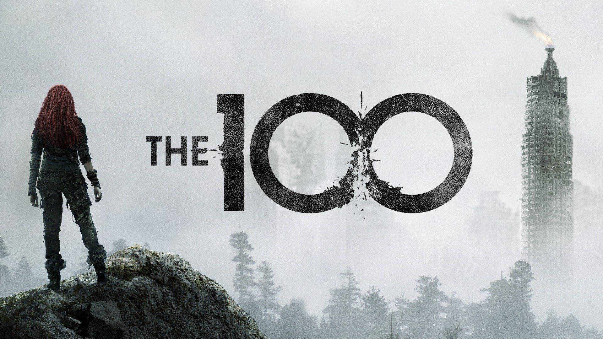 The 100, red-haired figure, rocky outcrop, Full HD Desktop Wallpaper