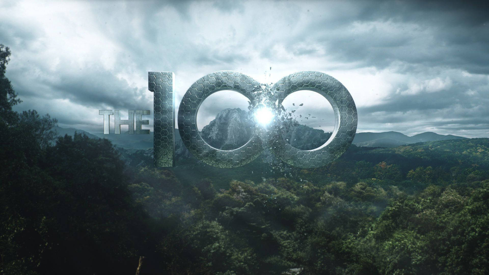 The 100, shattered glass, misty forest, Full HD Desktop Wallpaper