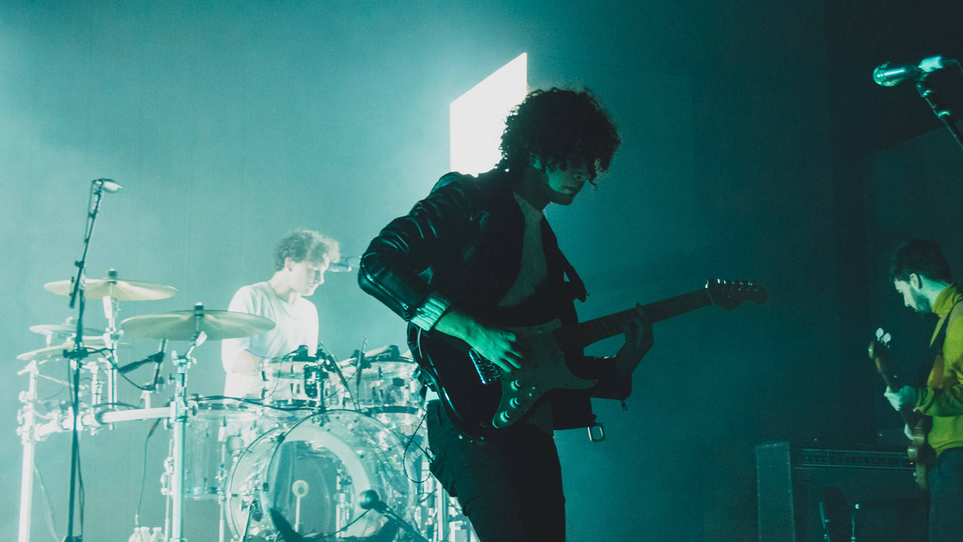 The 1975, teal stage lights, guitarist, Full HD Desktop Wallpaper