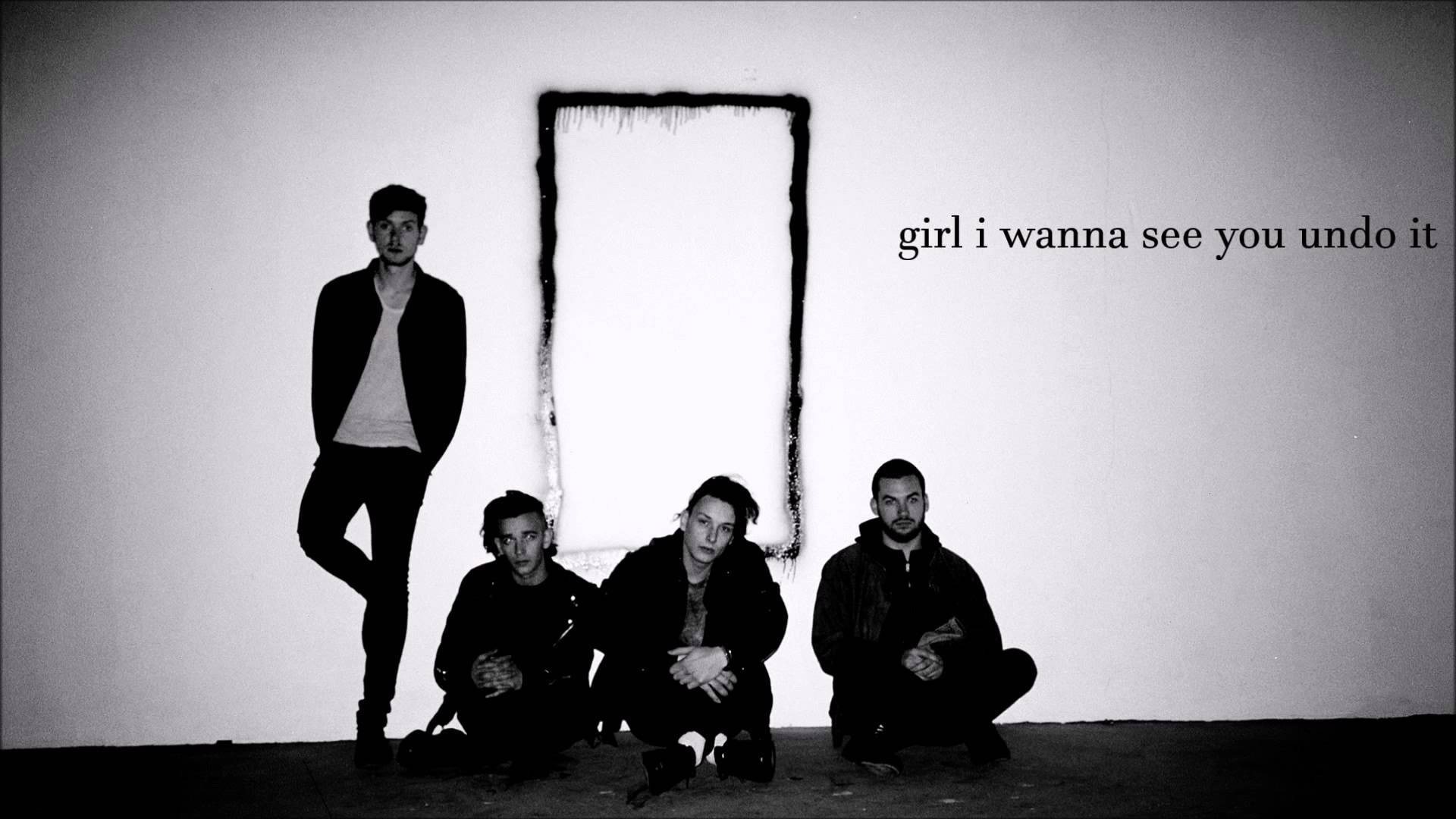 The 1975, black and white, plain wall, Full HD Desktop Wallpaper