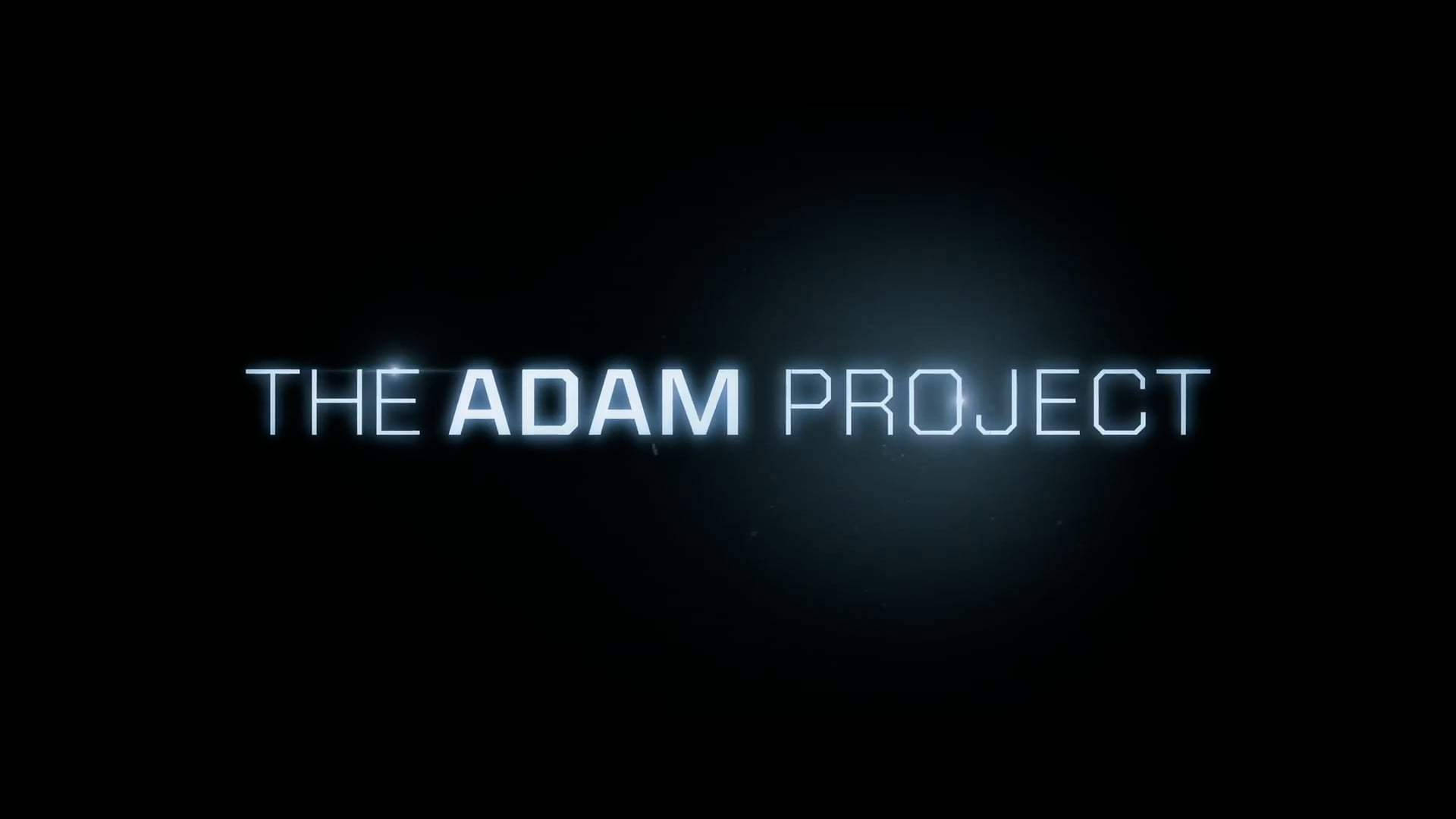 The Adam Project, glowing blue neon text, dark background, Full HD Desktop Wallpaper