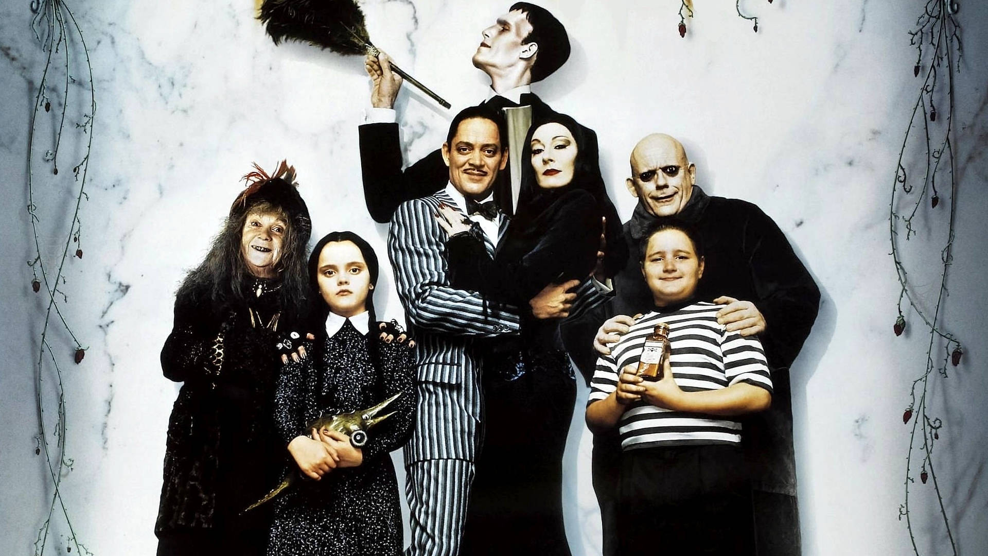 The Addams Family, gothic mansion, marble walls, Full HD Desktop Wallpaper