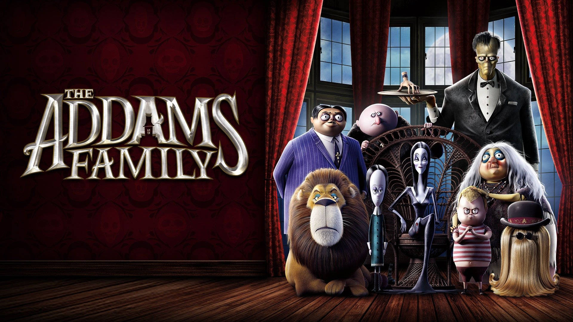 The Addams Family, animated characters, gothic mansion, Full HD Desktop Wallpaper