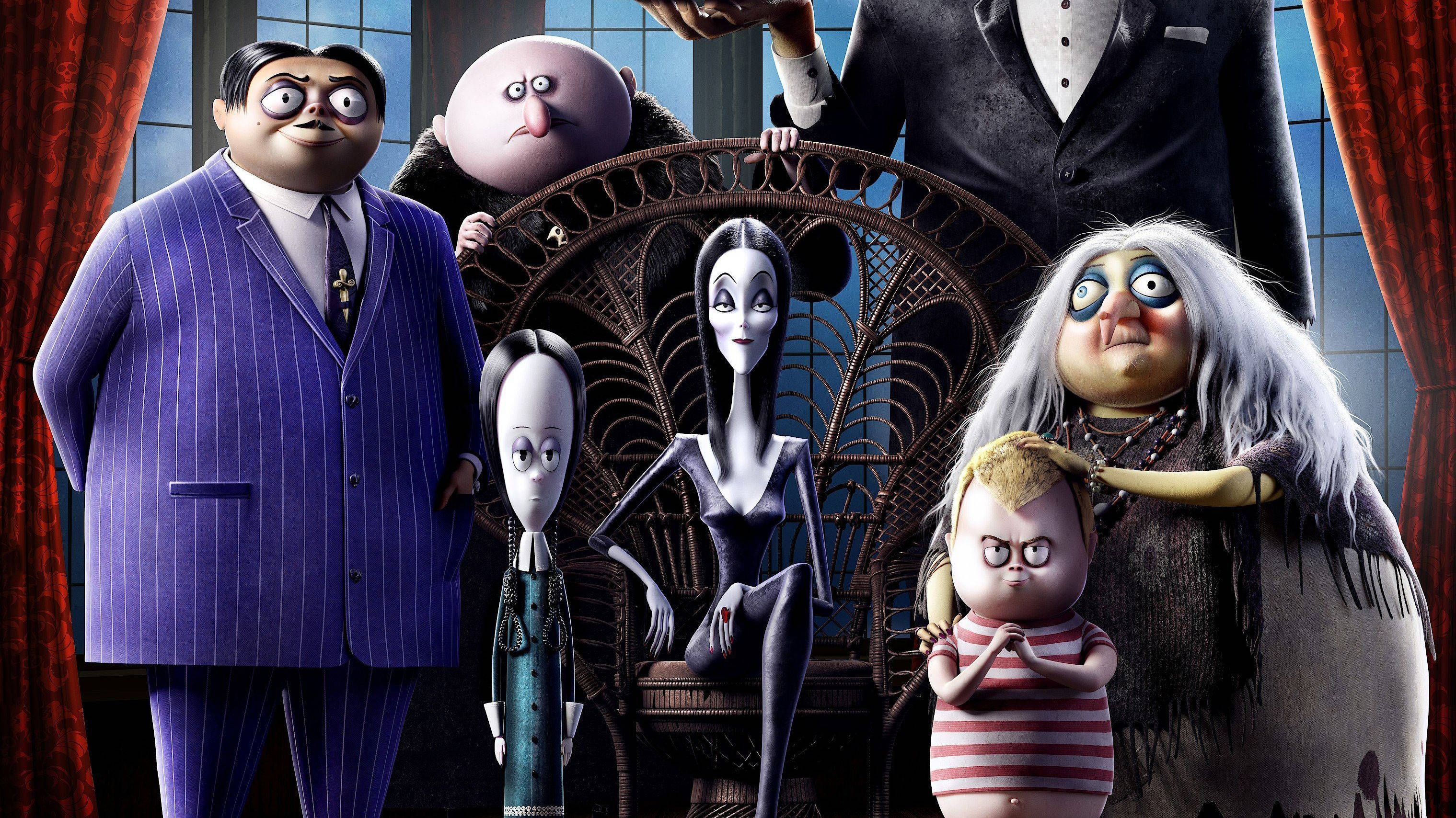 The Addams Family 2, gothic mansion, eerie expressions, 2K Desktop Wallpaper