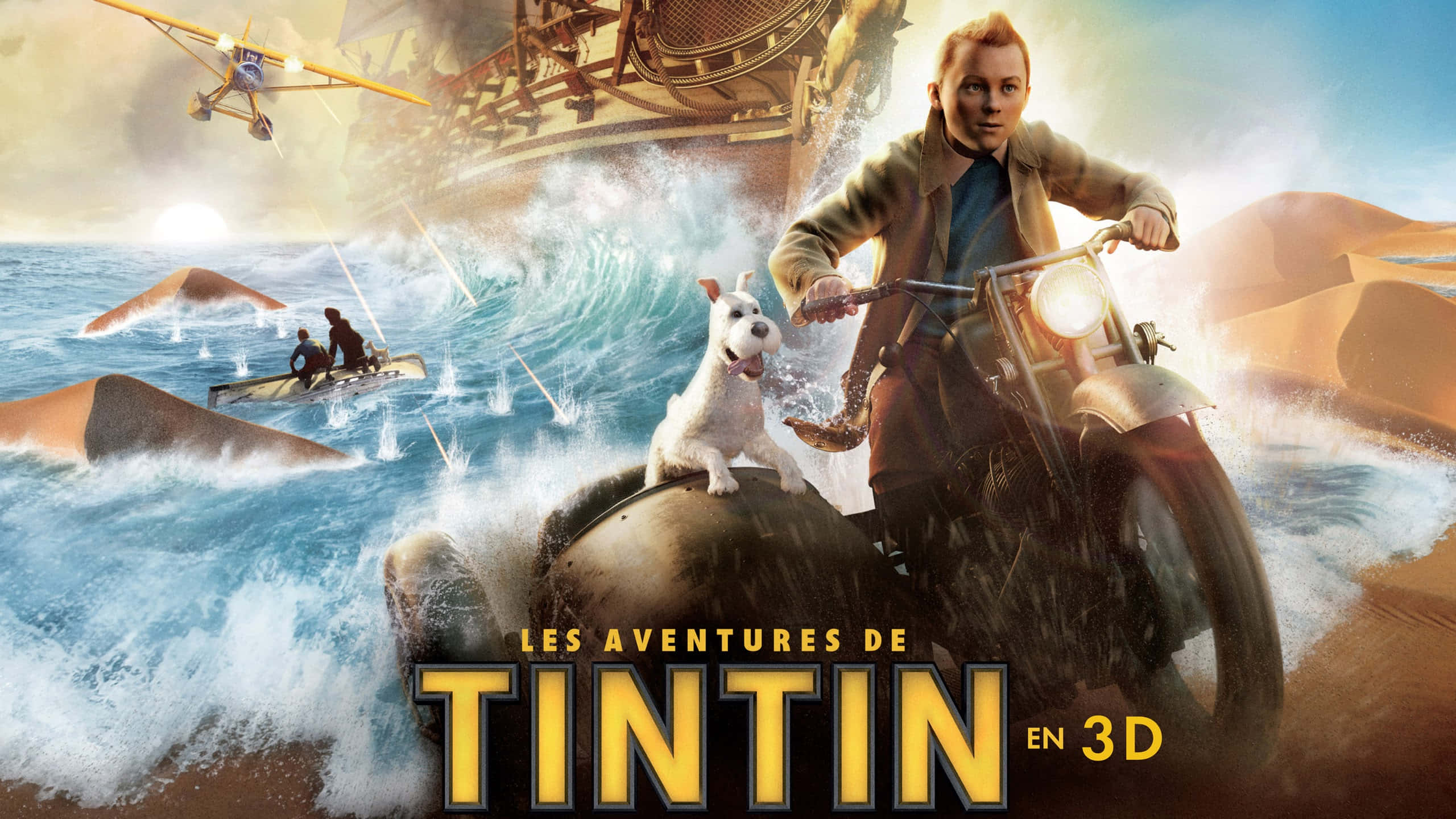 The Adventures Of Tintin, Tintin, Snowy, 2K Desktop Wallpaper