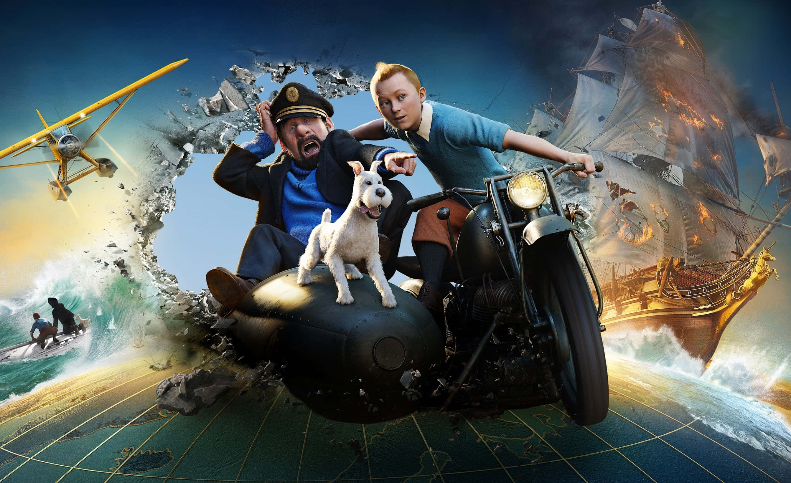 The Adventures Of Tintin, Tintin, Snowy, 2K Desktop Wallpaper