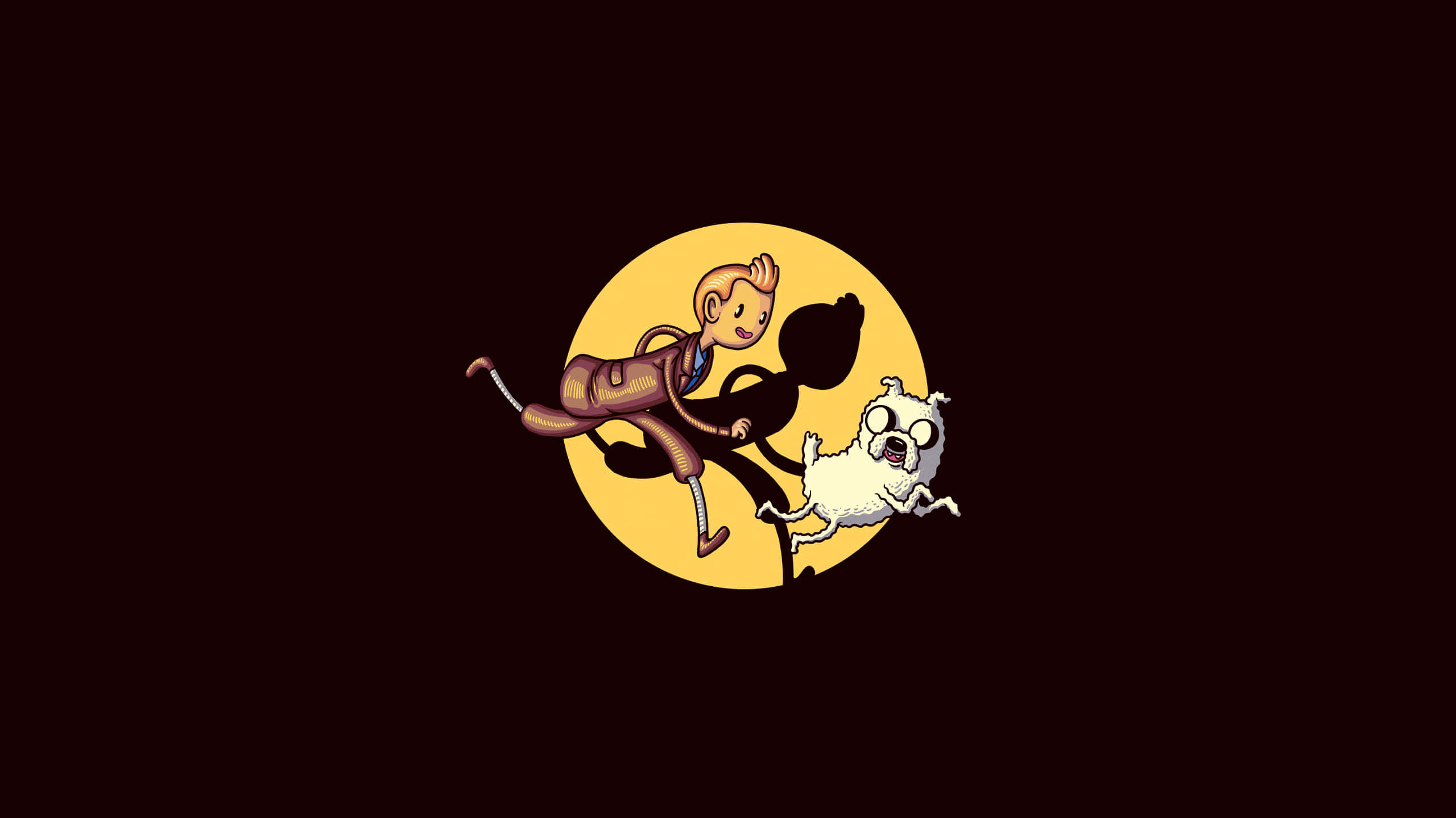The Adventures Of Tintin, brown suit, white dog, 2K Desktop Wallpaper