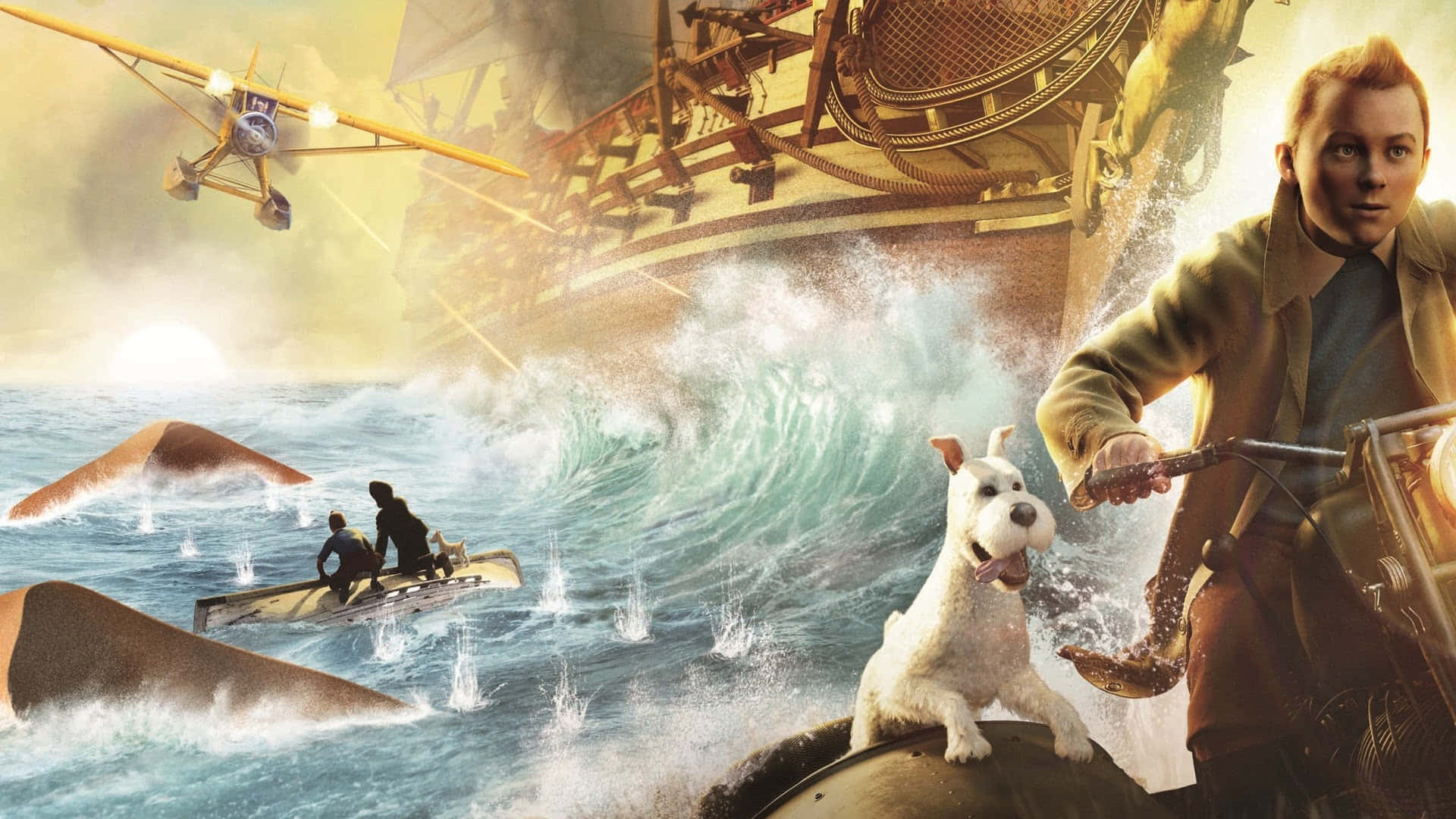 The Adventures Of Tintin, Tintin, Snowy, Full HD Desktop Wallpaper