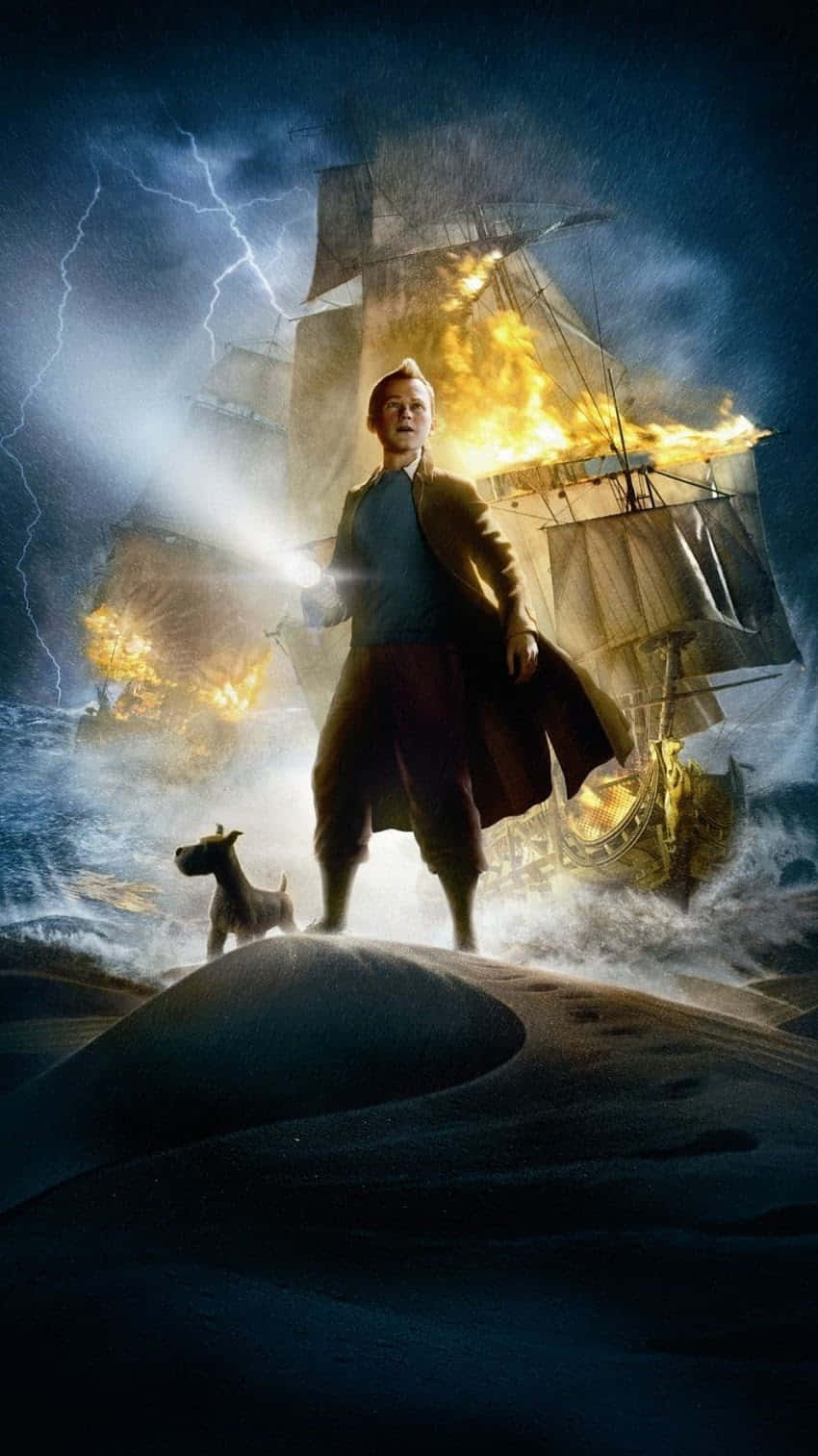 The Adventures Of Tintin, theatrical release poster, sand dune, HD Phone Wallpaper