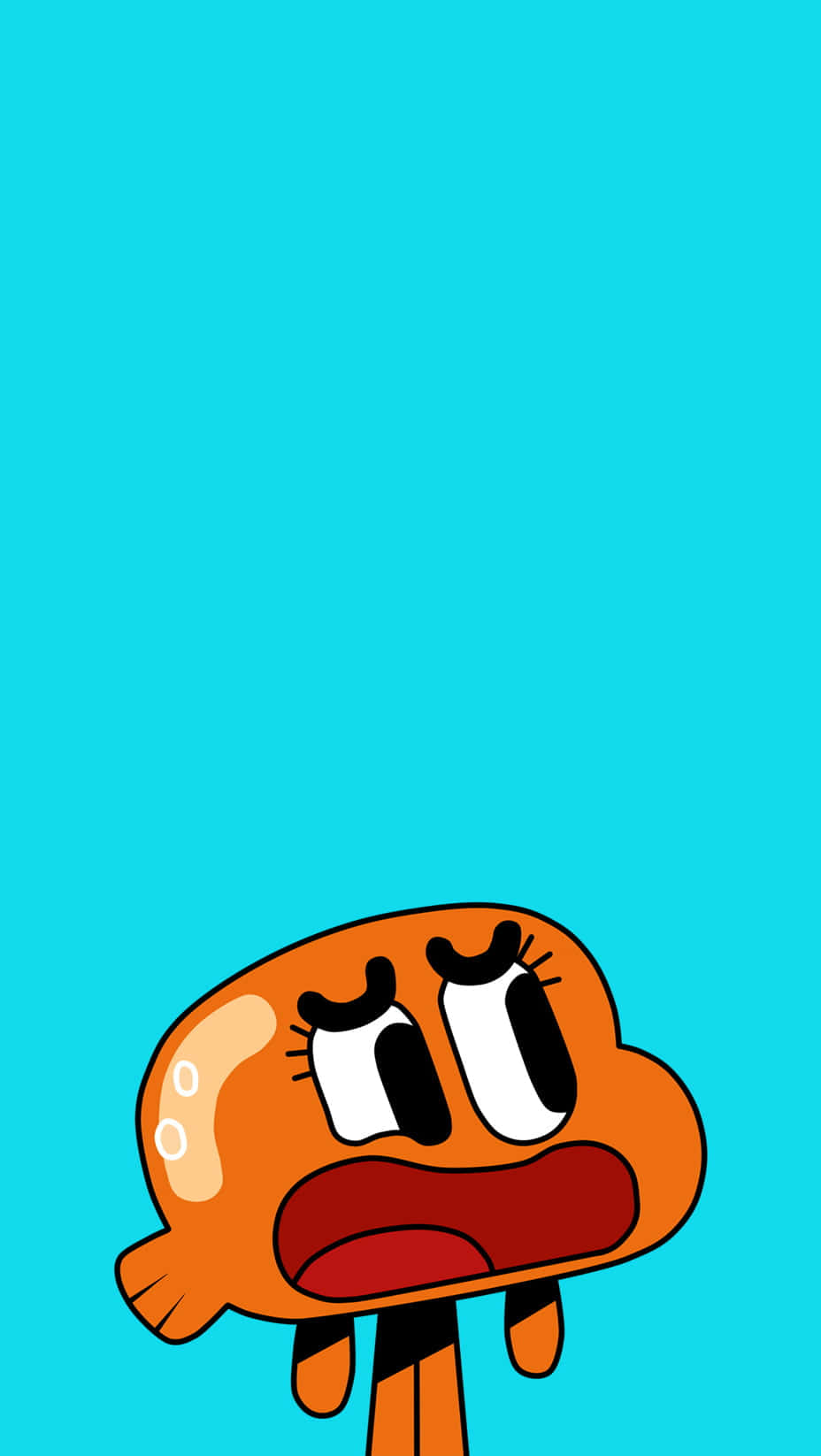The Amazing World of Gumball, orange cartoon character, wide eyes, HD Phone Wallpaper