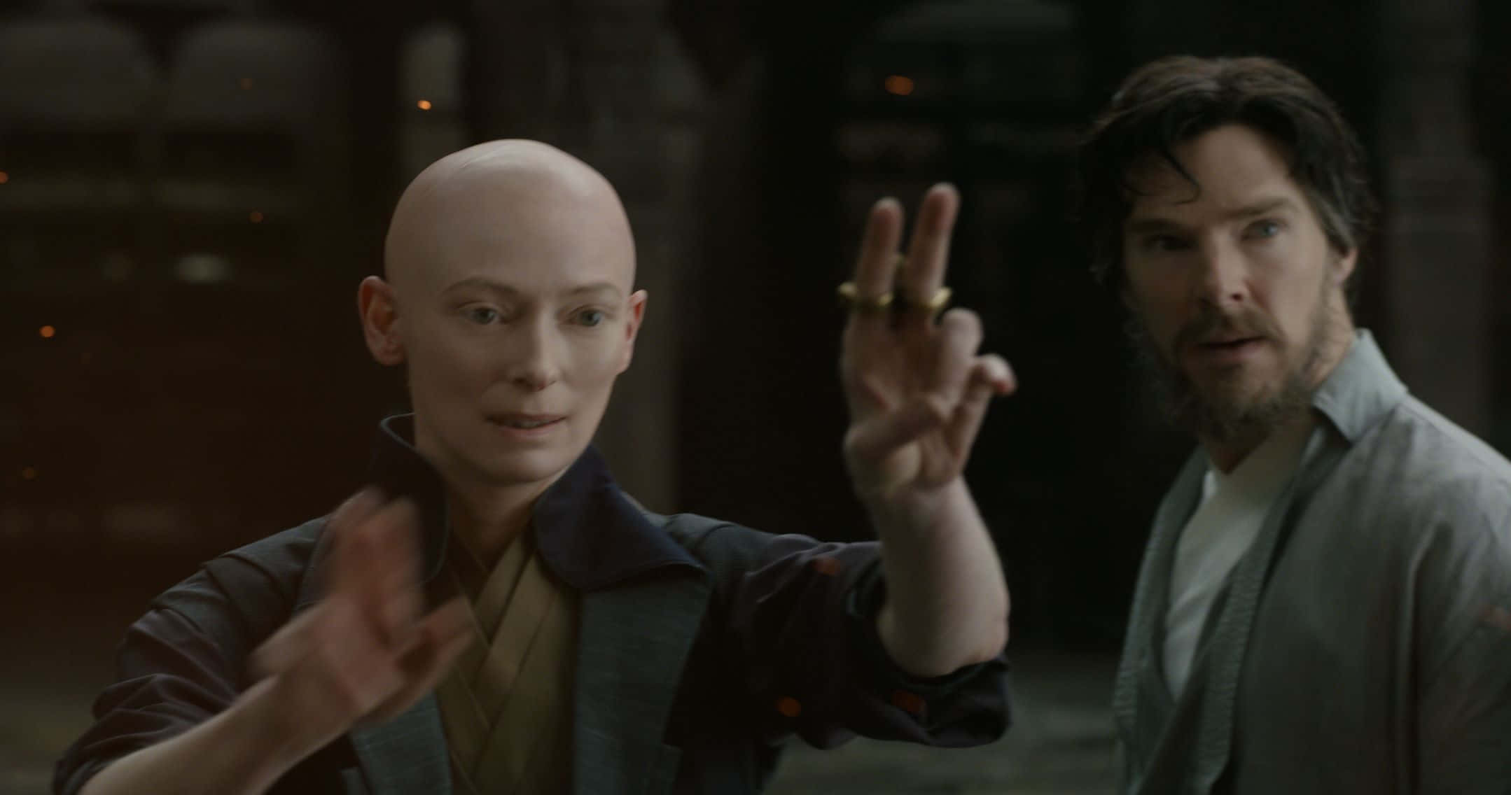 Ancient One, bald woman, layered robes, Full HD Desktop Wallpaper