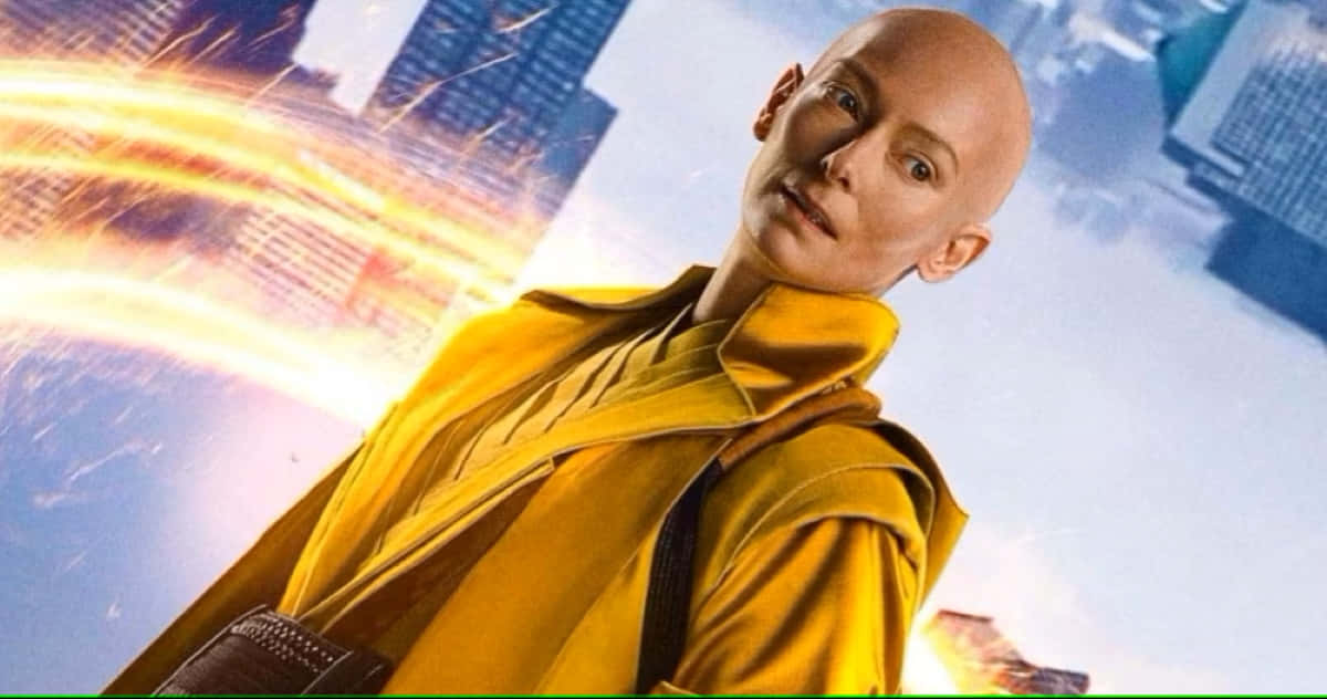 Ancient One, yellow robe, cityscape, SD Desktop Wallpaper
