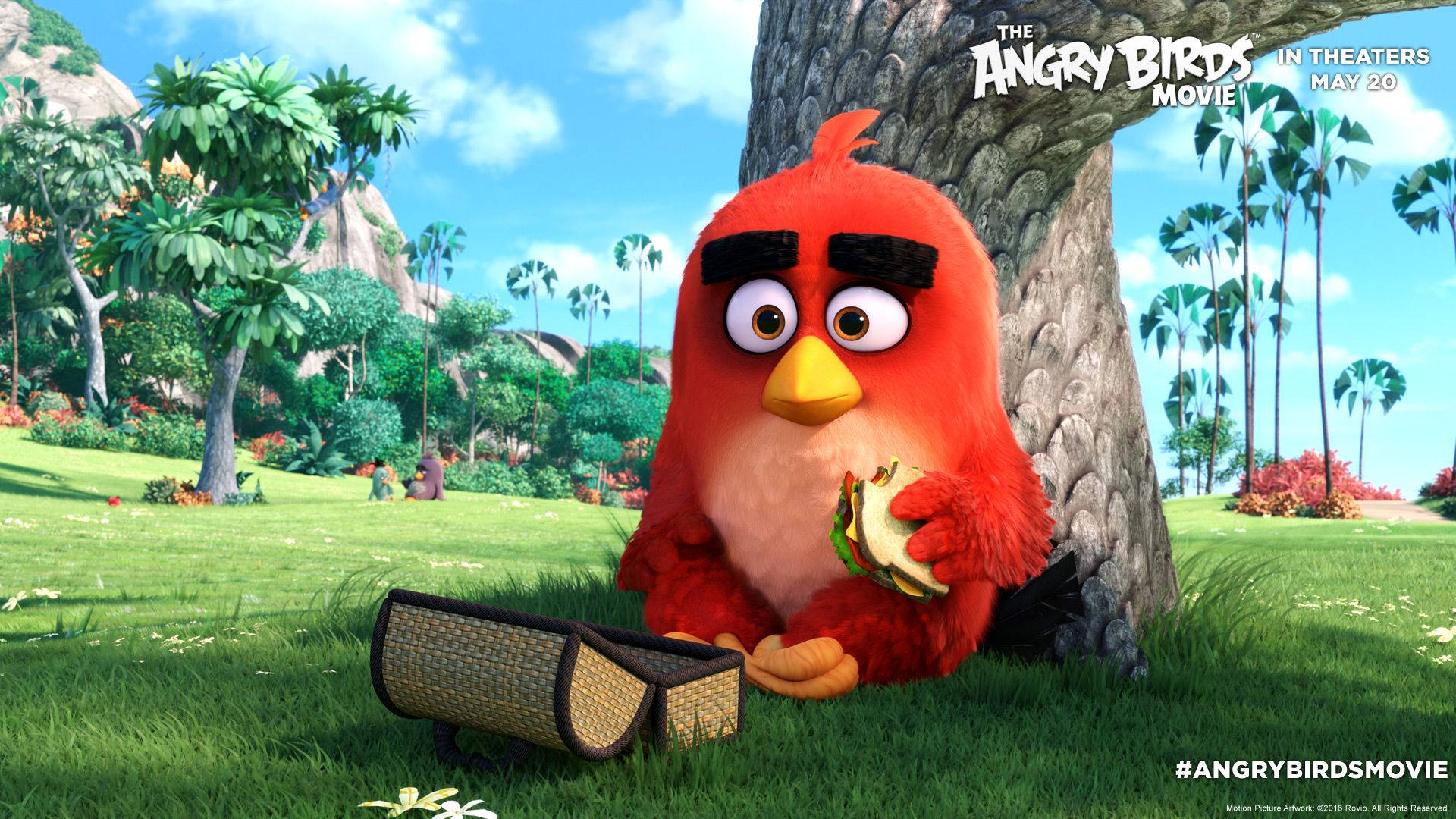The Angry Birds Movie 2, Red, taco, Full HD Desktop Wallpaper