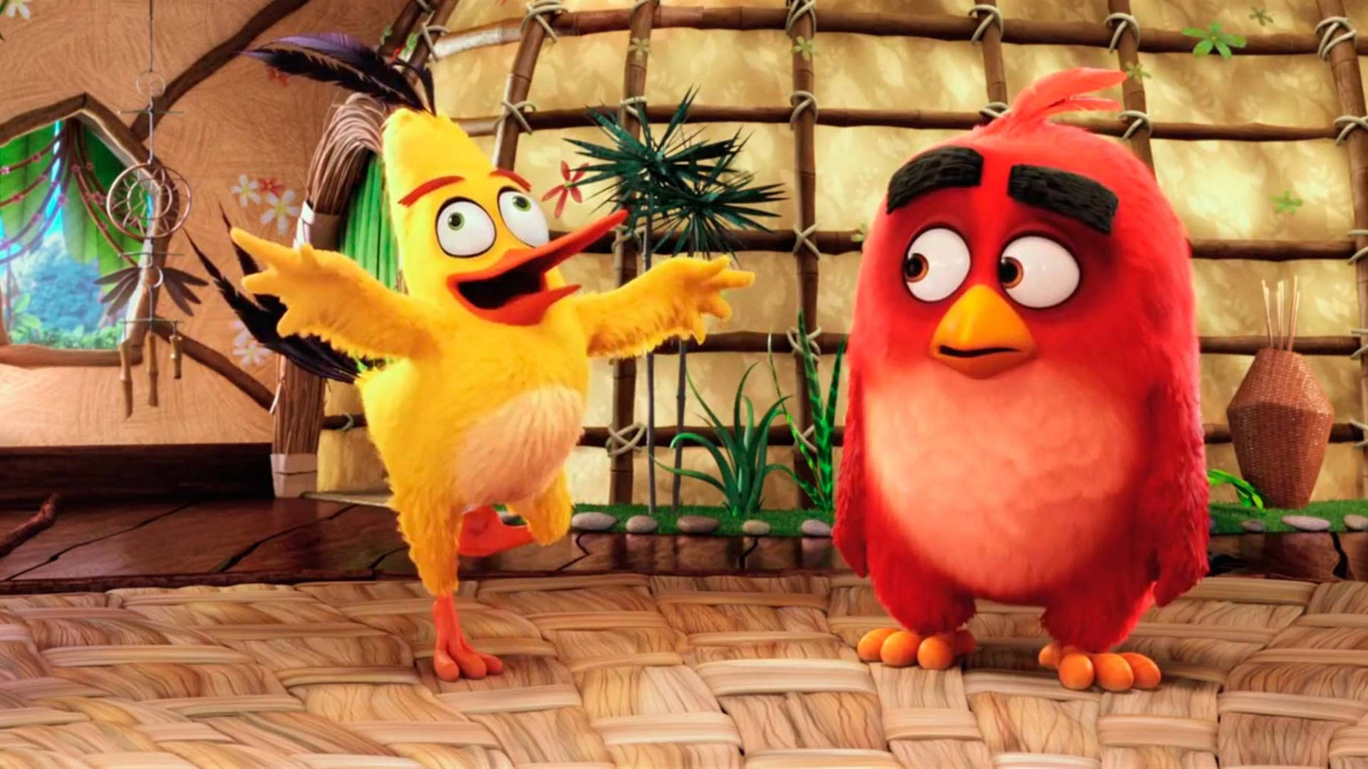 Angry Birds Movie, yellow bird, long beak, Full HD Desktop Wallpaper